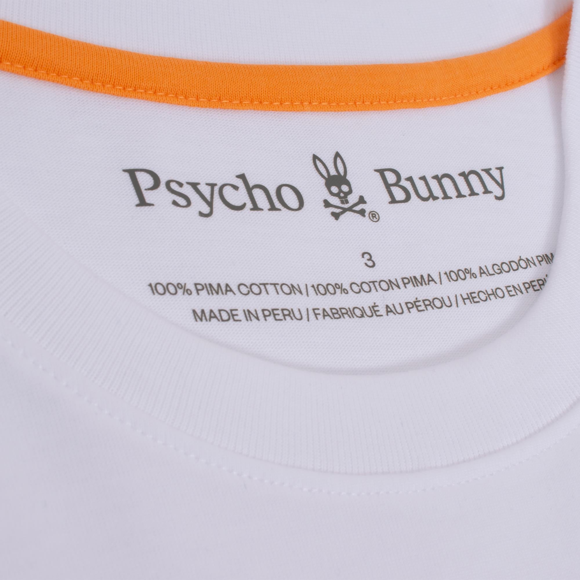 Psycho Bunny Floyd Graphic Tee White