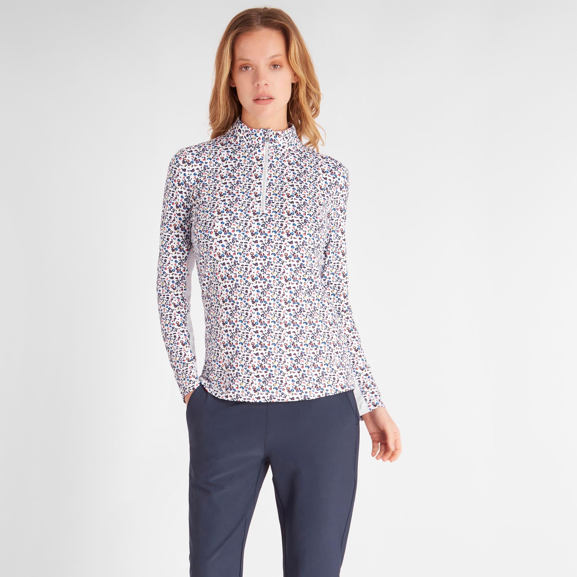 Green Lamb Nicola Printed Ladies Golf Light Mid Layer