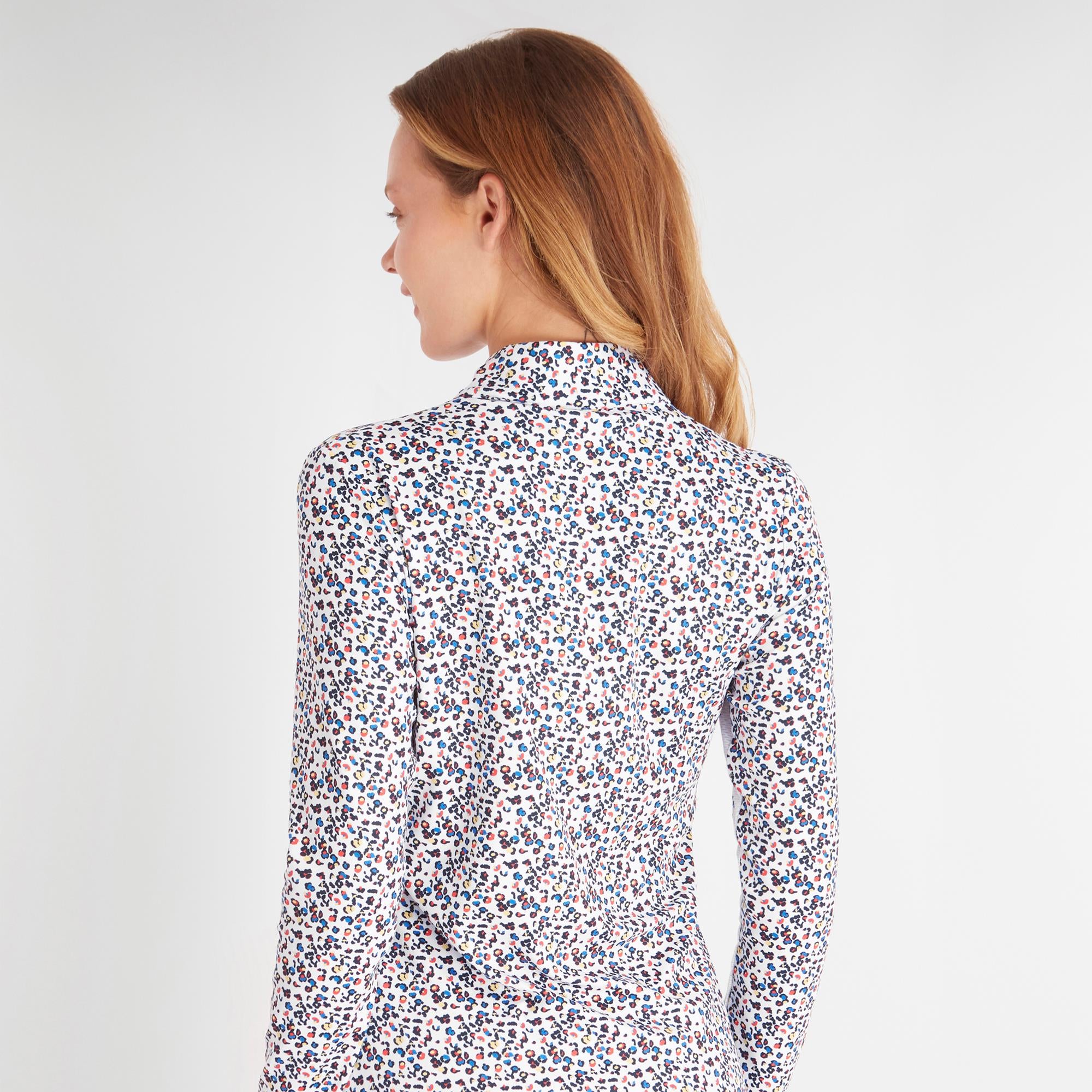 Green Lamb Nicola Printed Ladies Golf Light Mid Layer