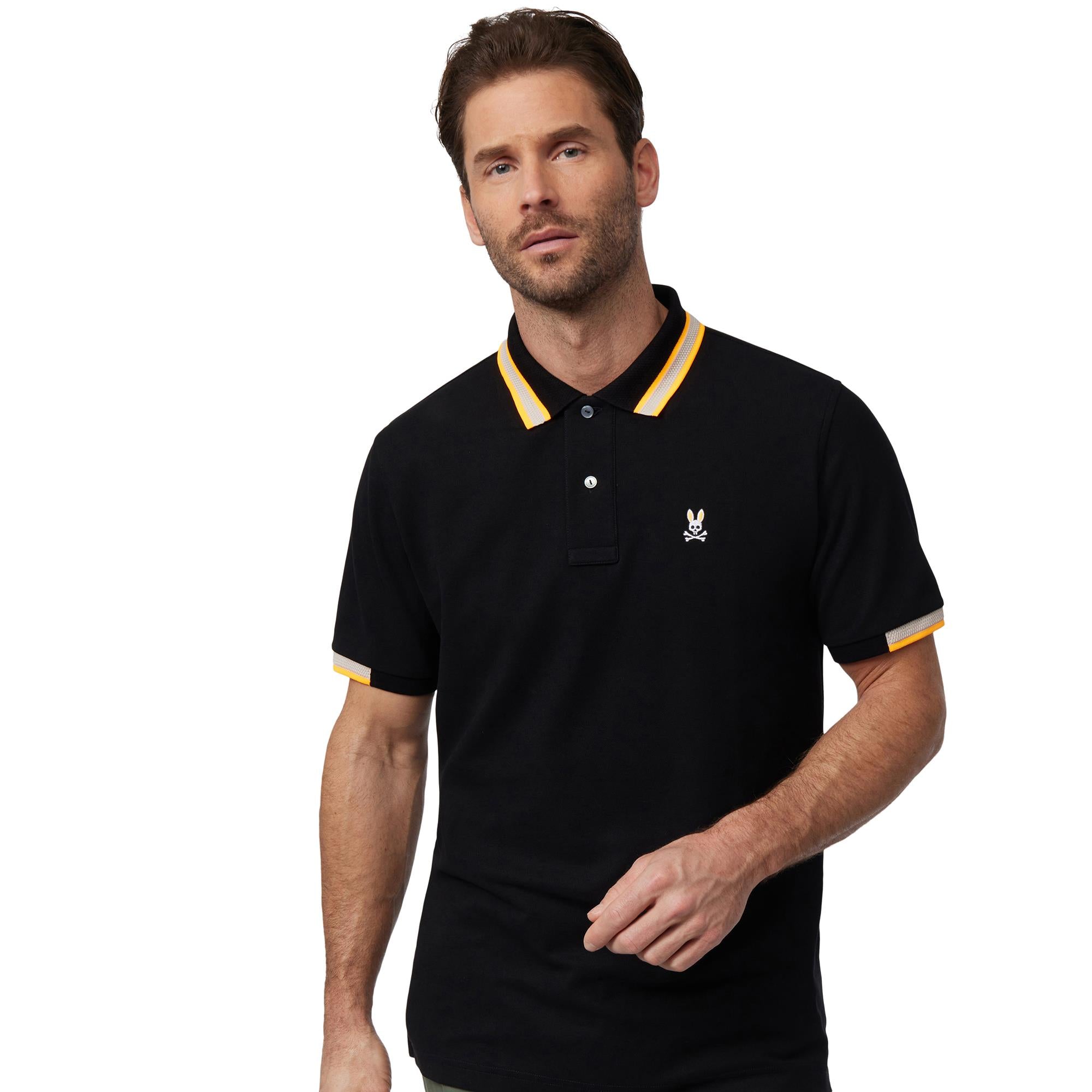 Psycho Bunny Woodstock Pique Polo Black