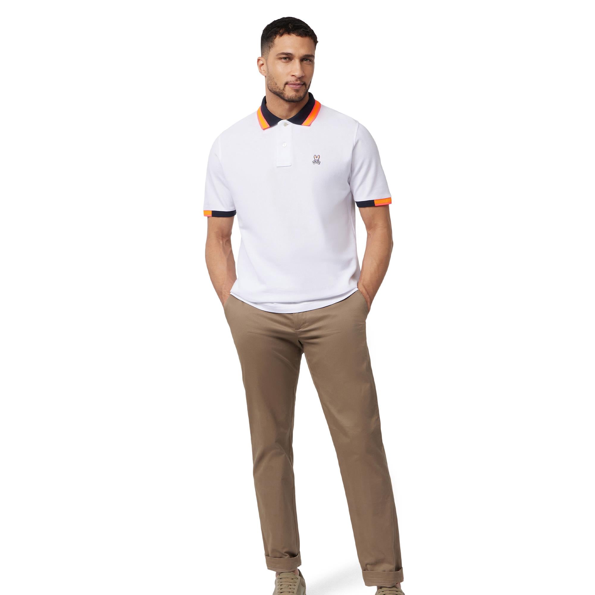 Psycho Bunny Woodstock Pique Polo White