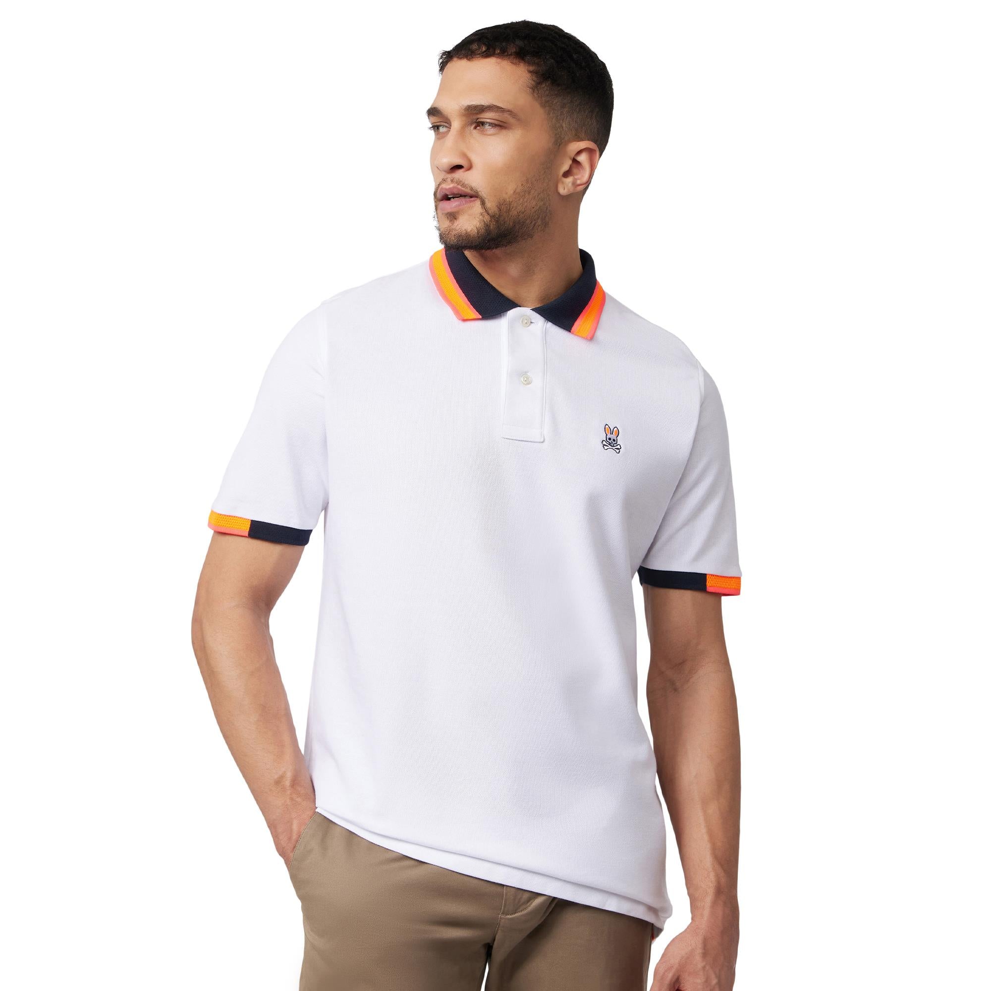 Psycho Bunny Woodstock Pique Polo White