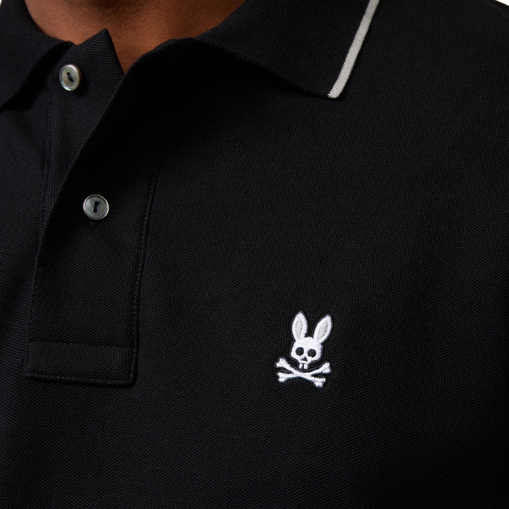 Psycho Bunny Troy Pique Polo Black