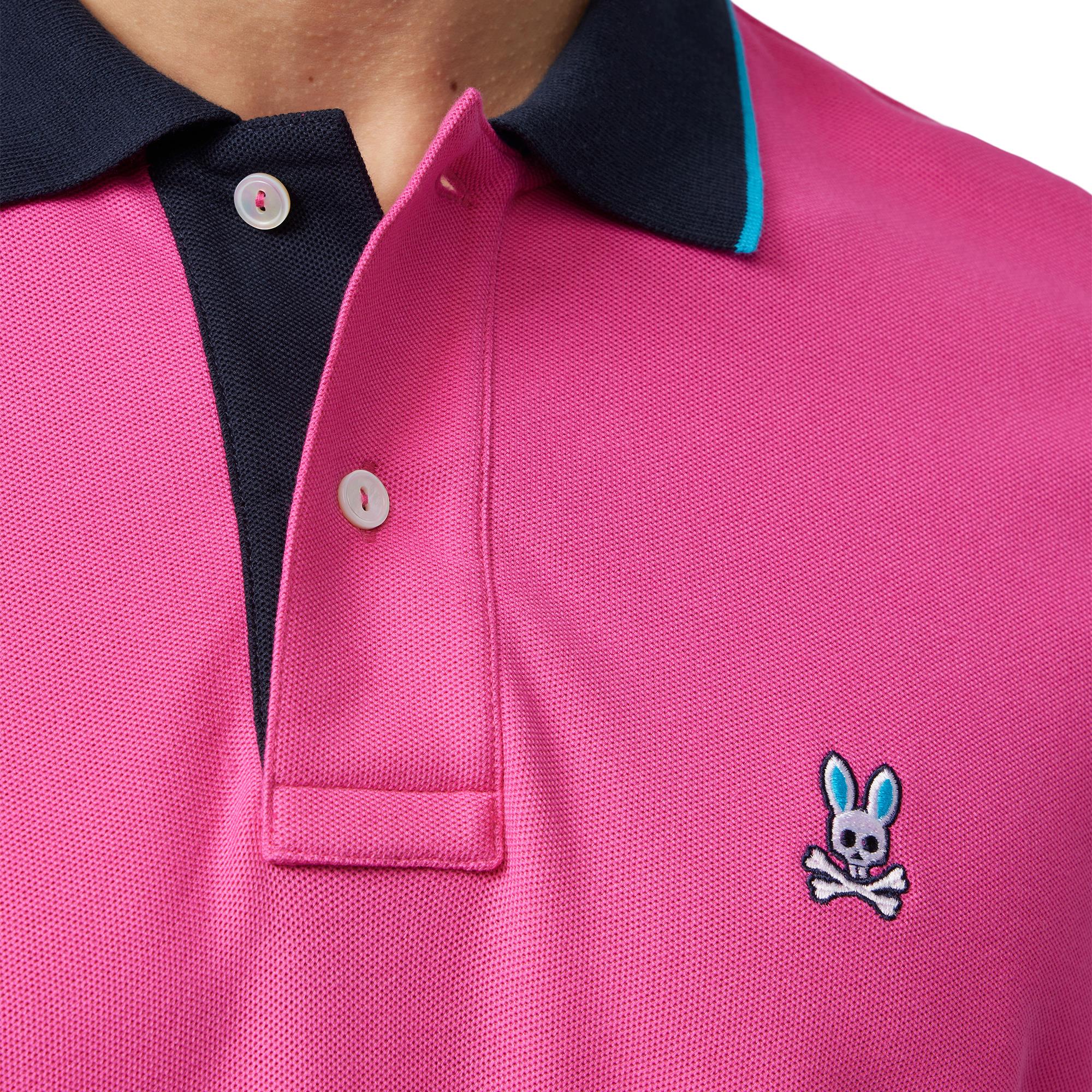 Psycho Bunny Troy Pique Polo Fuchsia Purple