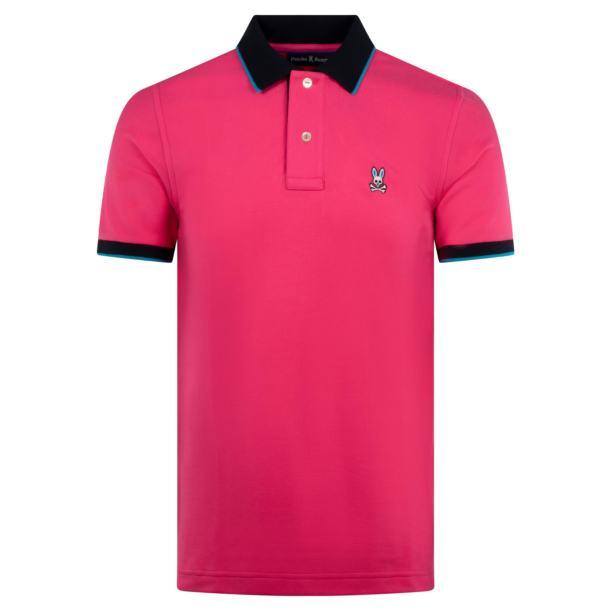 Psycho Bunny Troy Pique Polo Fuchsia Purple