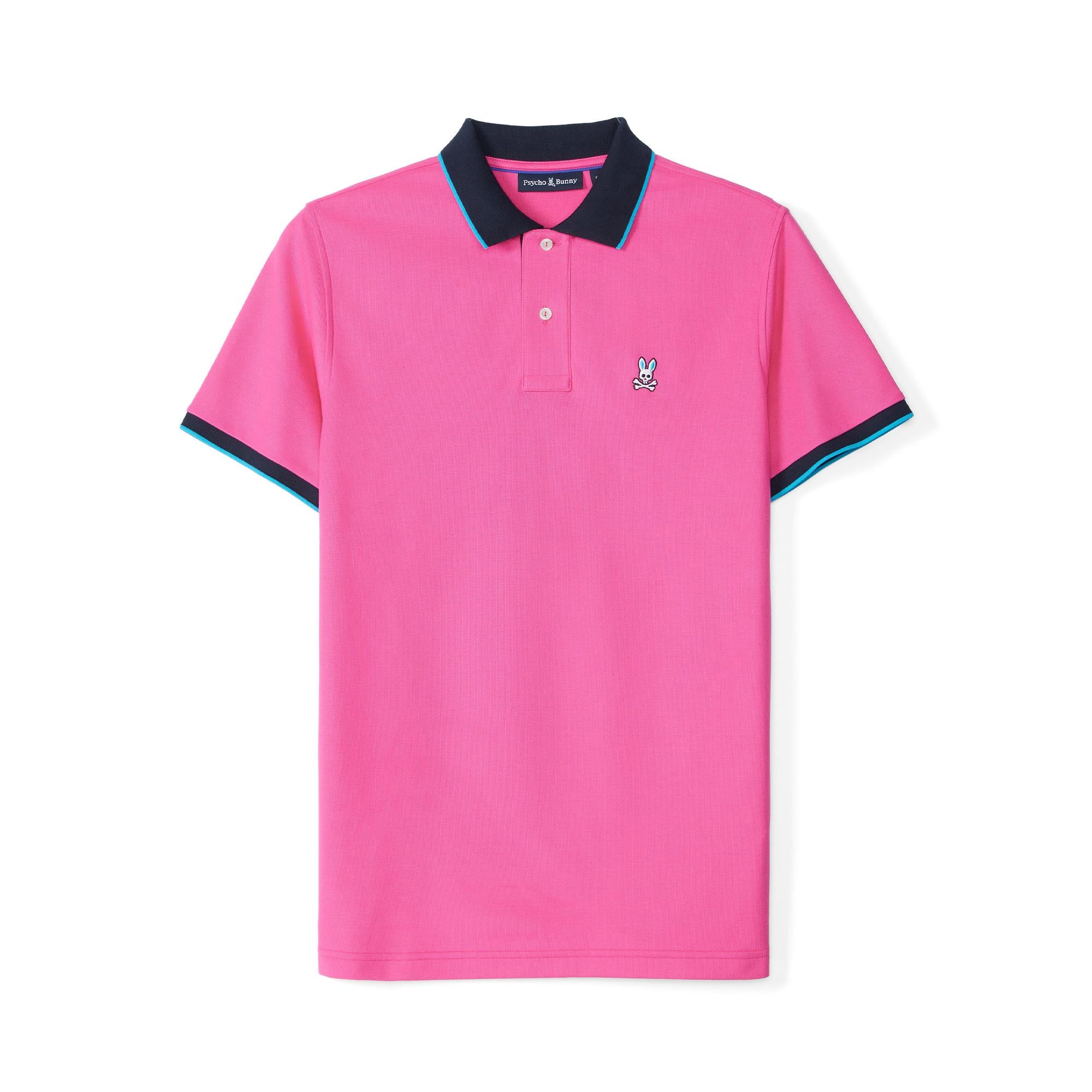 Psycho Bunny Troy Pique Polo Fuchsia Purple