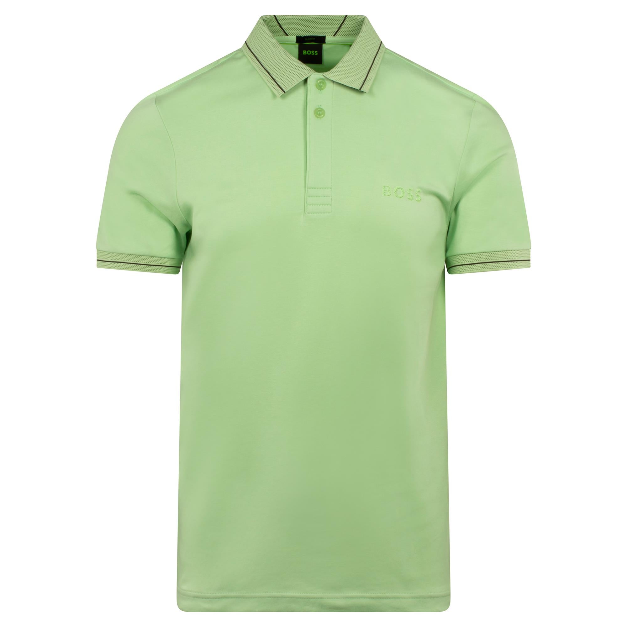 Boss Paule 1 Polo Shirt Open Green