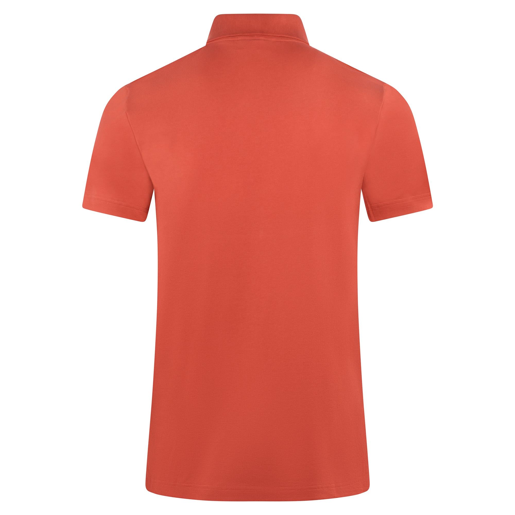 Mens Lacoste Poly Cotton Polo Shirt Sierra Red