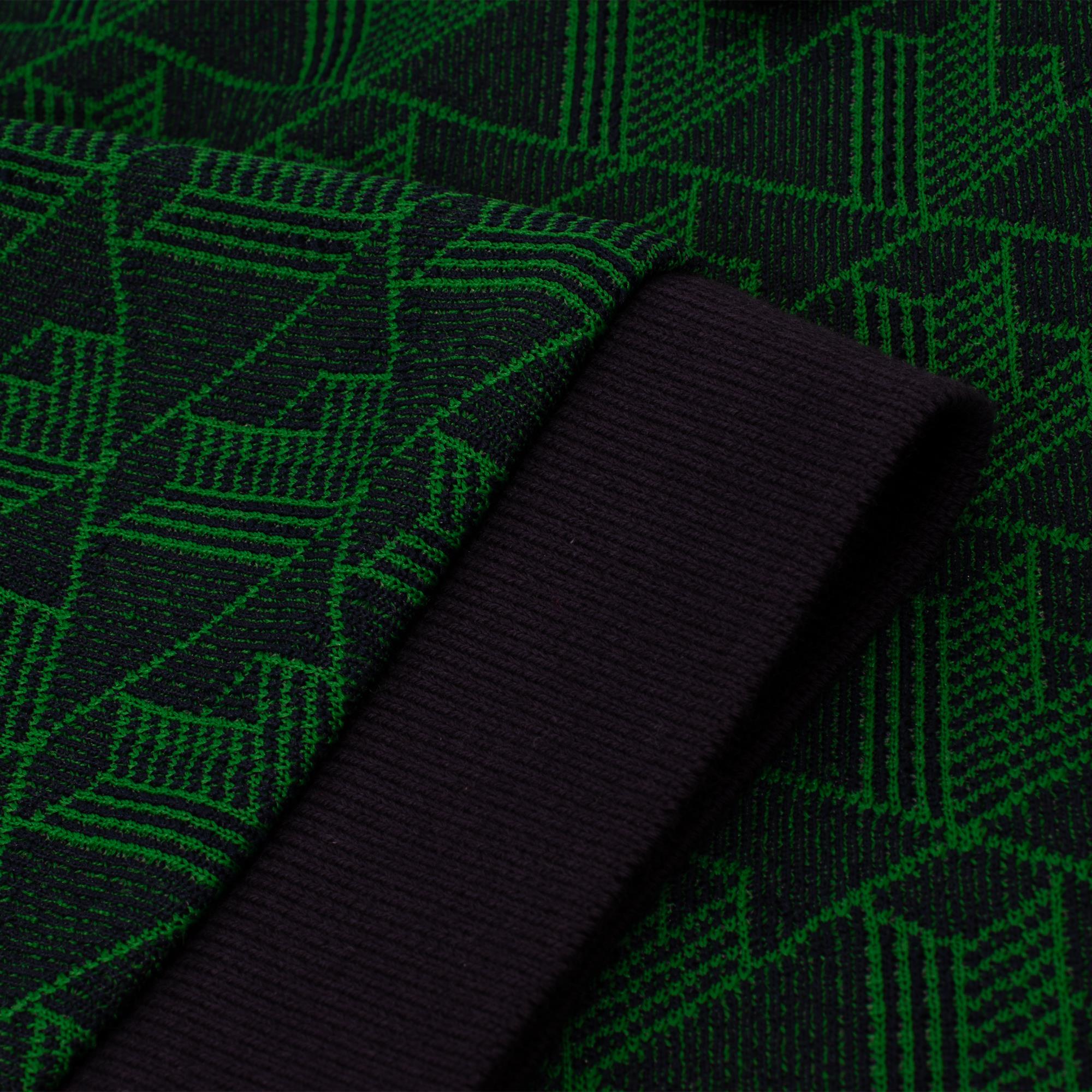 Mens Lacoste Monogram Motif Polo Shirt Green