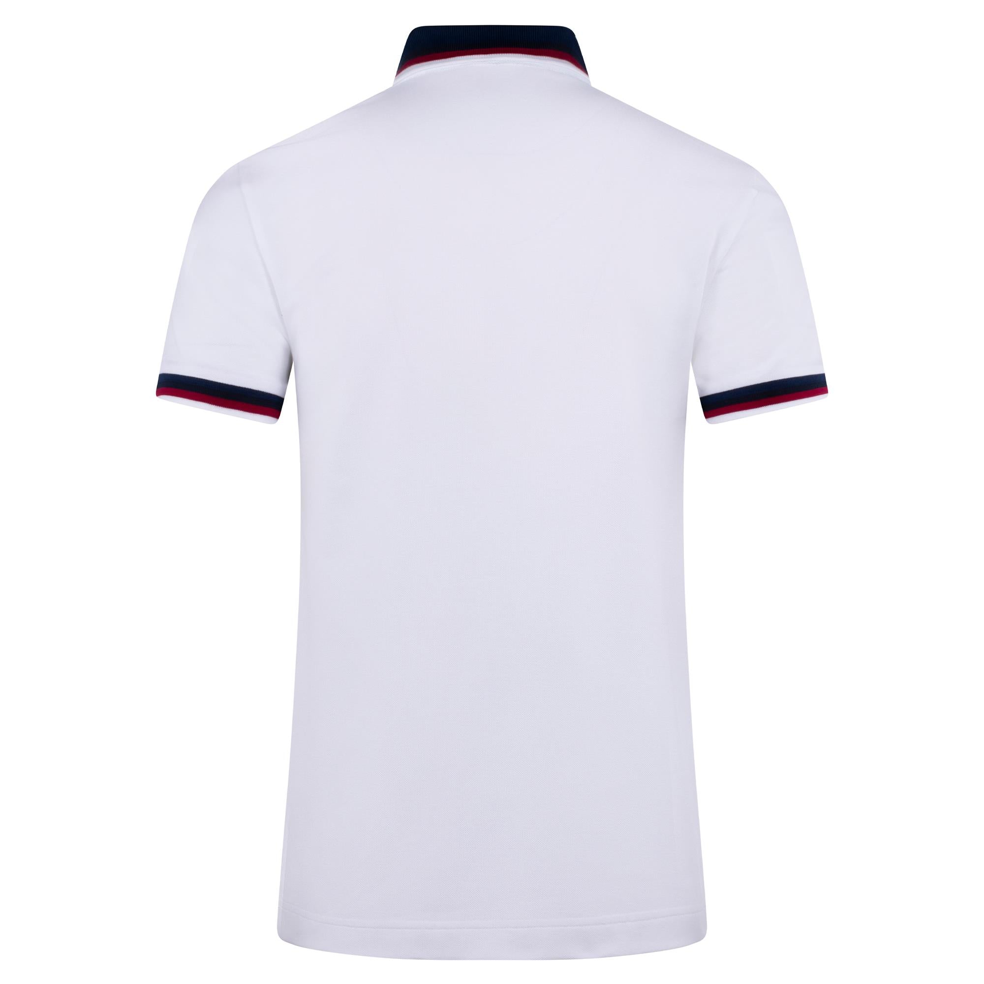 Mens Lacoste Contrast Colour Regular Fit Polo Shirt White