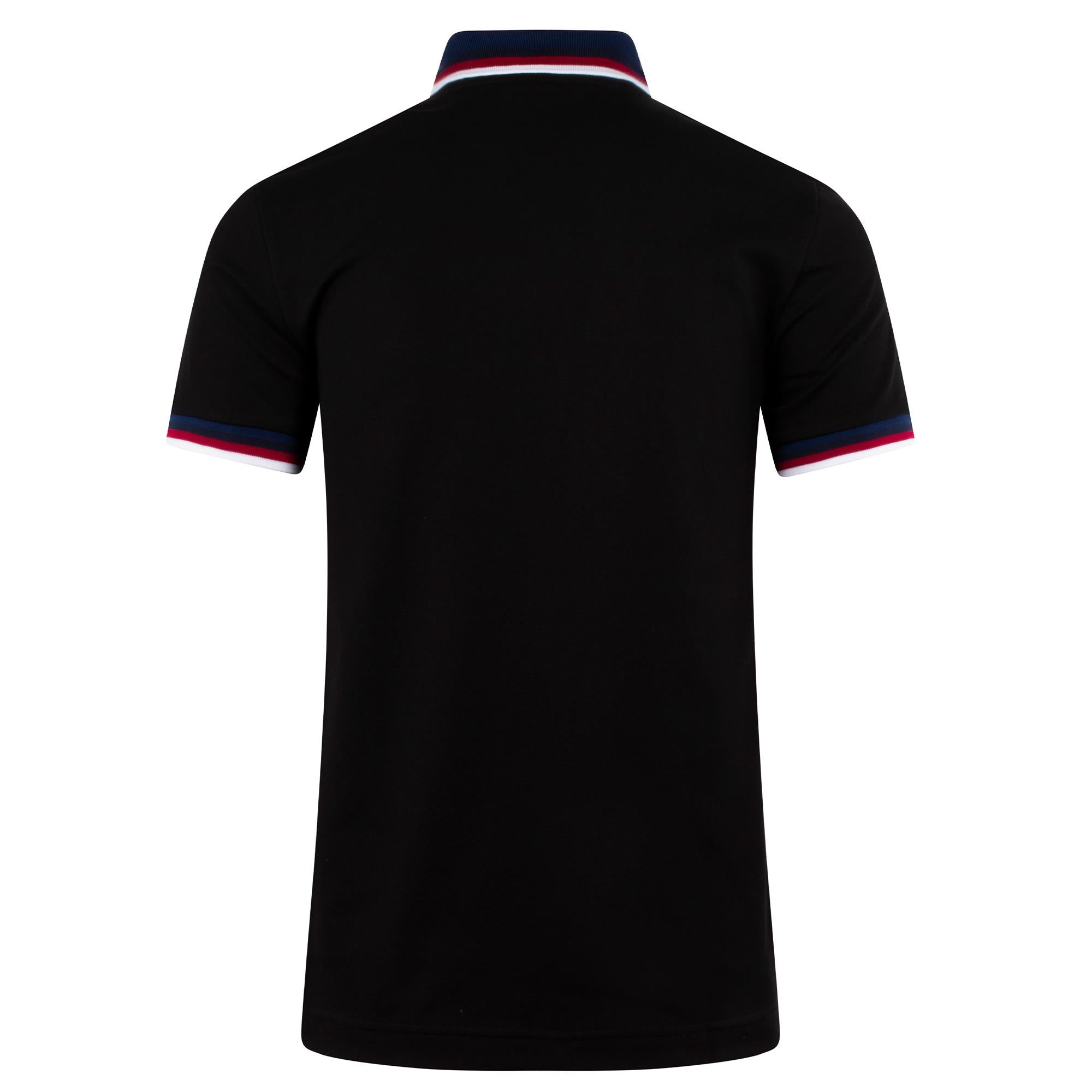 Mens Lacoste Contrast Colour Regular Fit Polo Shirt Black