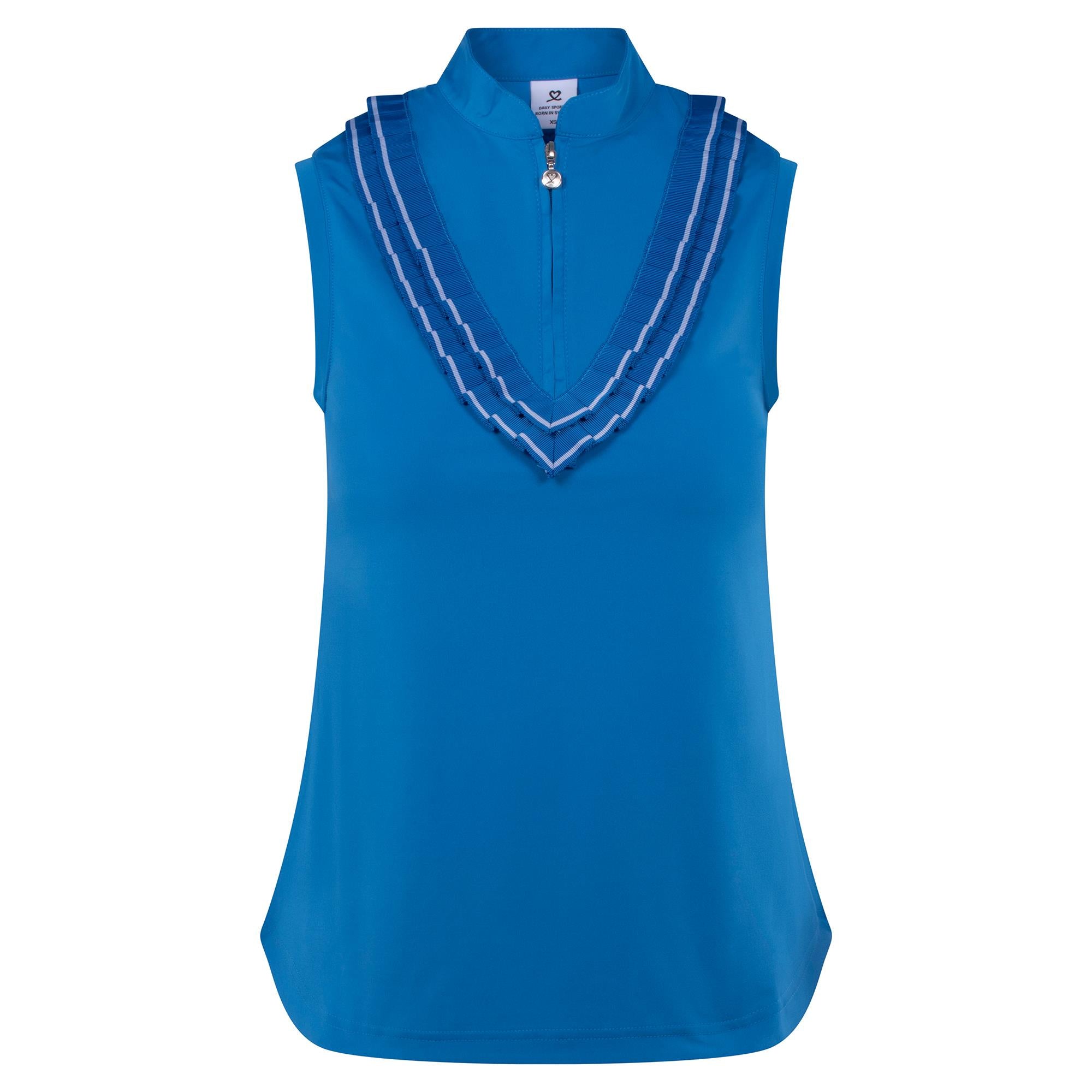 Daily Sports Istres Ladies Sleeveless Golf Polo Shirt Cosmic Blue