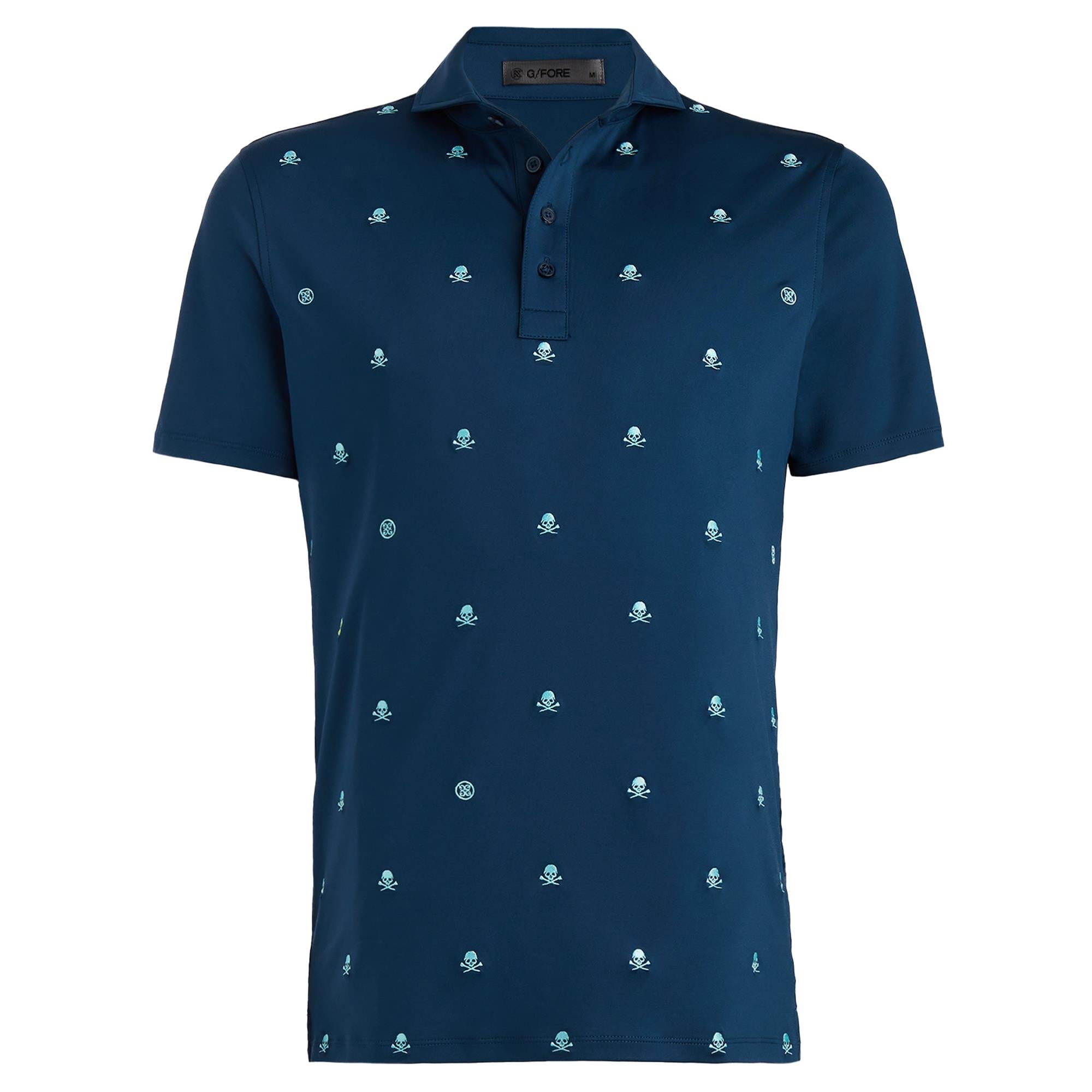 G/FORE Embroidered Skull & Tees Tech Jersey Polo Twilight
