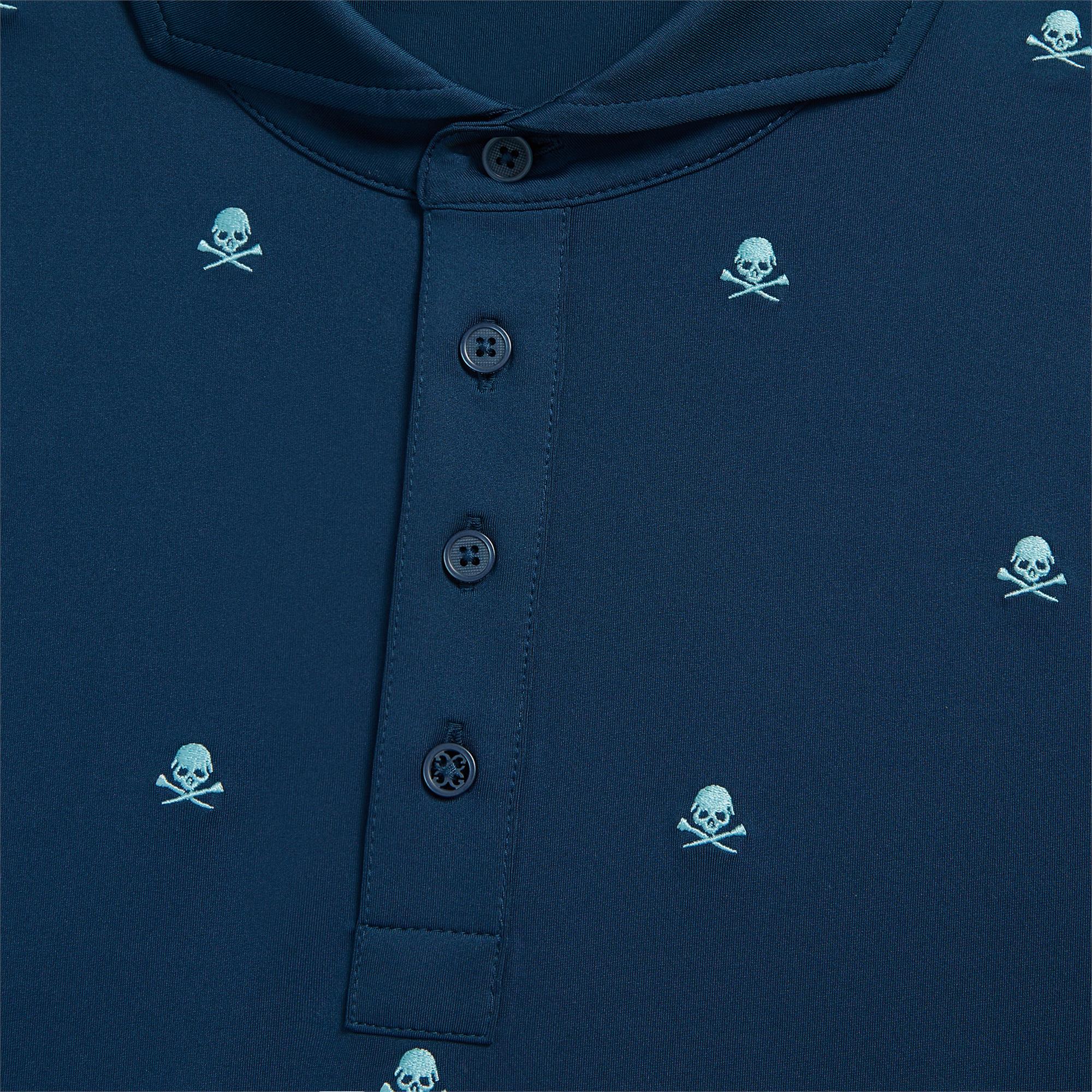 G/FORE Embroidered Skull & Tees Tech Jersey Polo Twilight