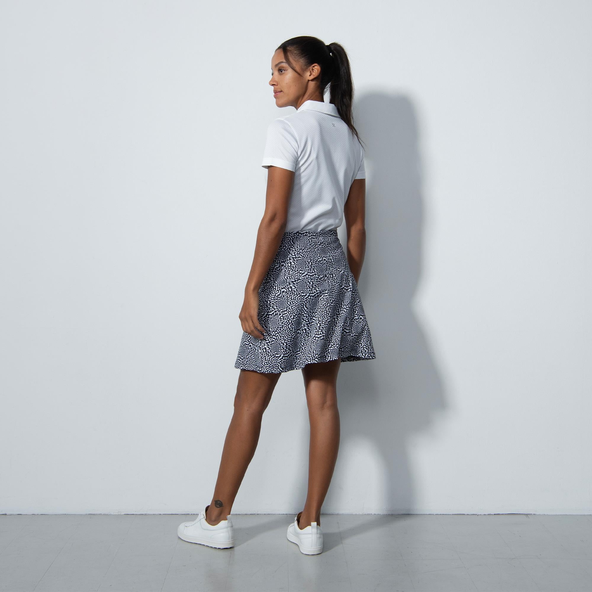 Daily Sports Kyoto Ladies Golf Skort Monochrome Black 45cm