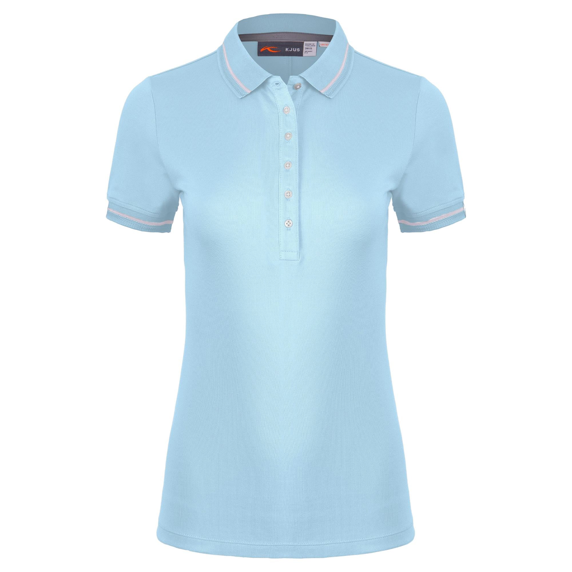 KJUS Sanna Ladies Golf Polo Shirt Icy Blue