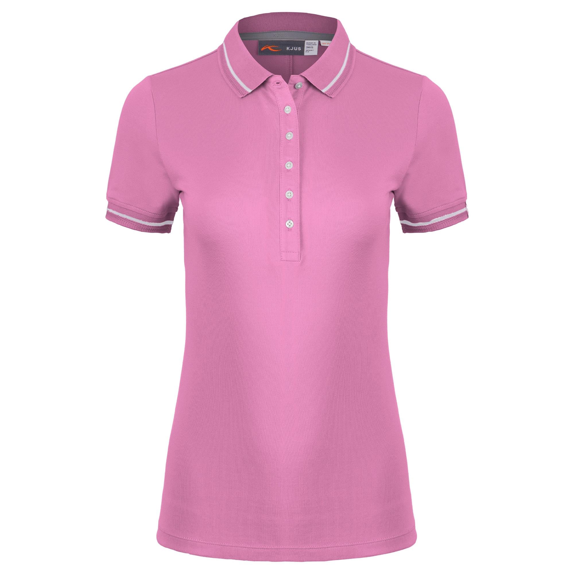 KJUS Sanna Ladies Golf Polo Shirt Pink Sorbet