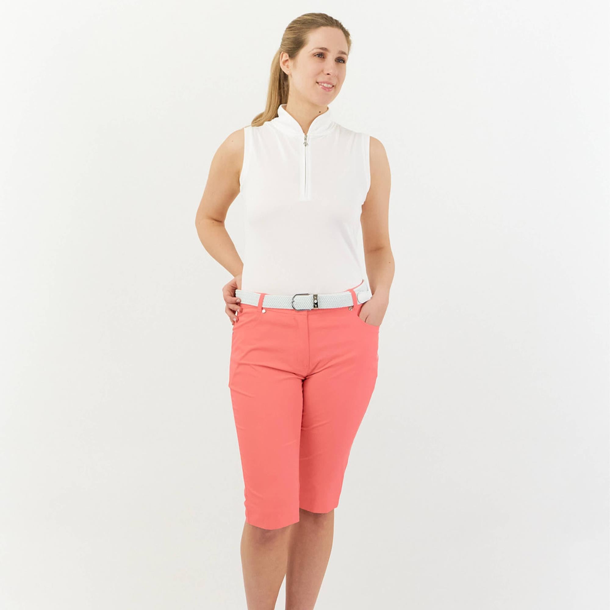 Pure Golf Trust Bermuda Ladies Golf Bermuda Shorts Coral