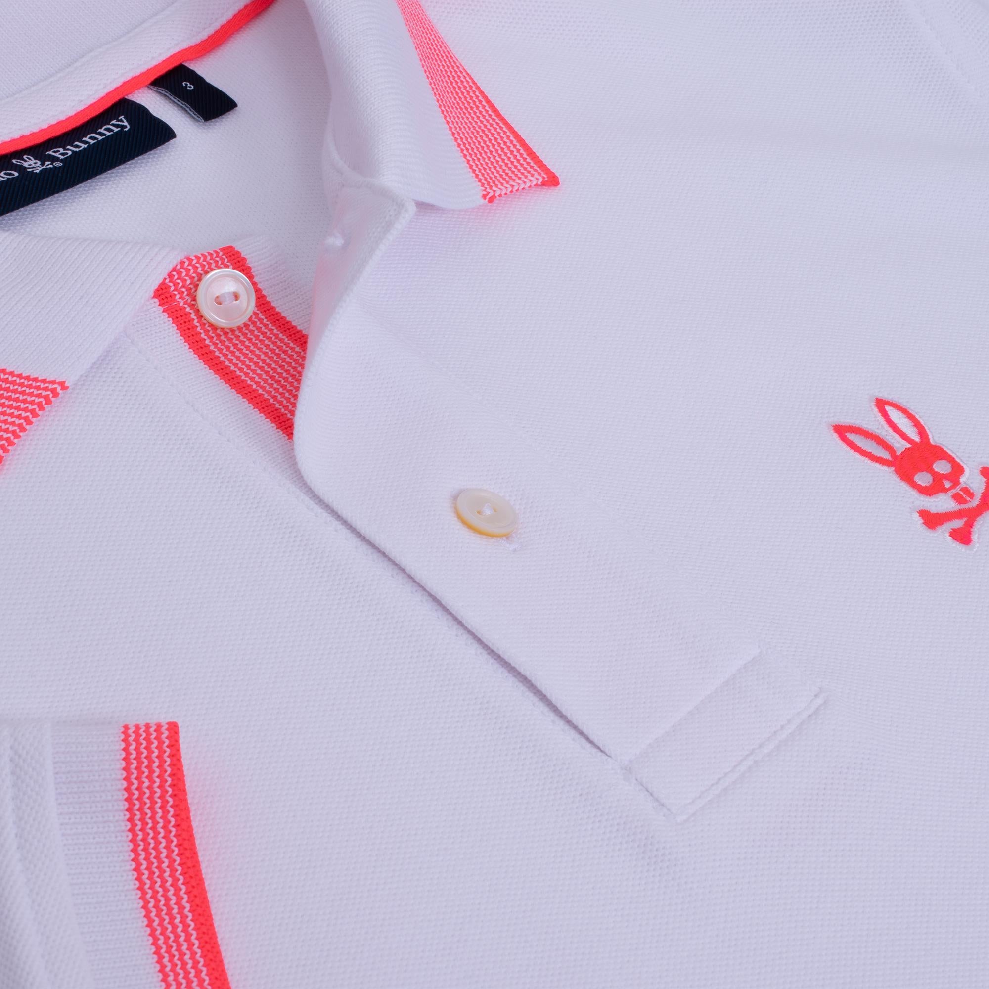 Psycho Bunny Queensbury Pique Polo White