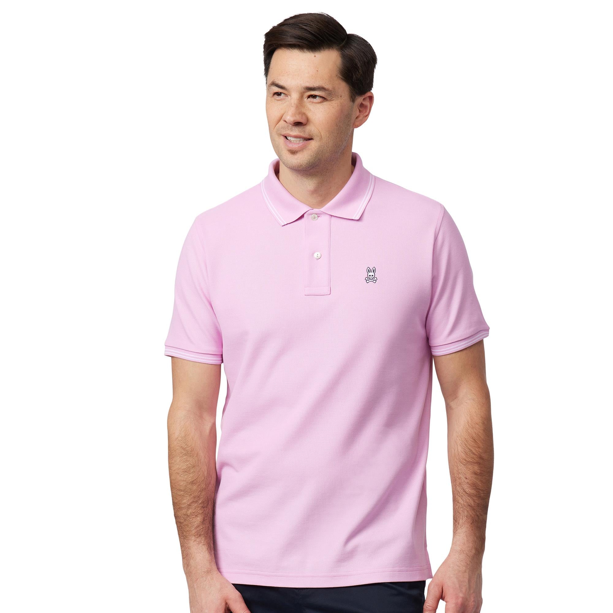 Psycho Bunny Logan Pique Polo Pastel Lavender