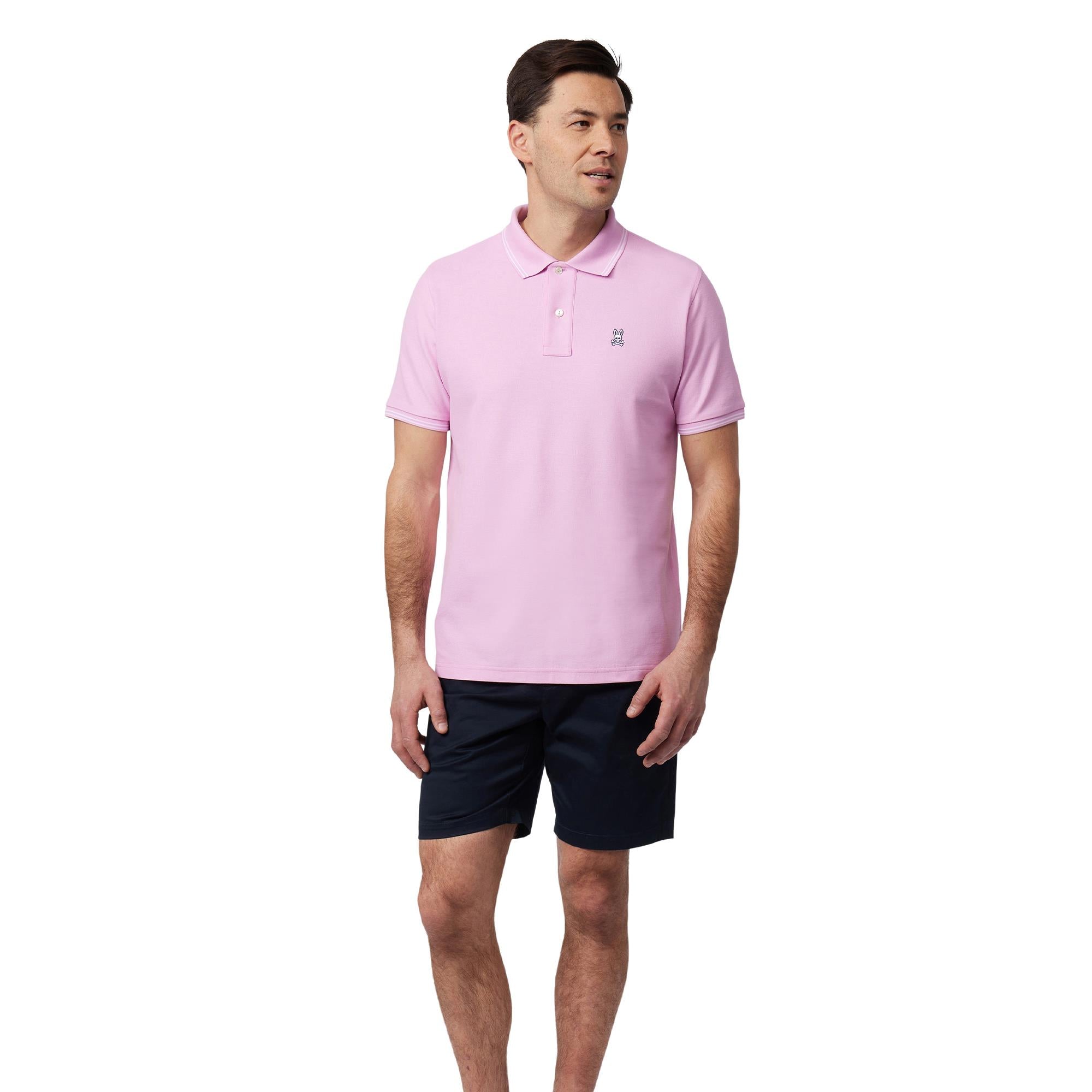 Psycho Bunny Logan Pique Polo Pastel Lavender