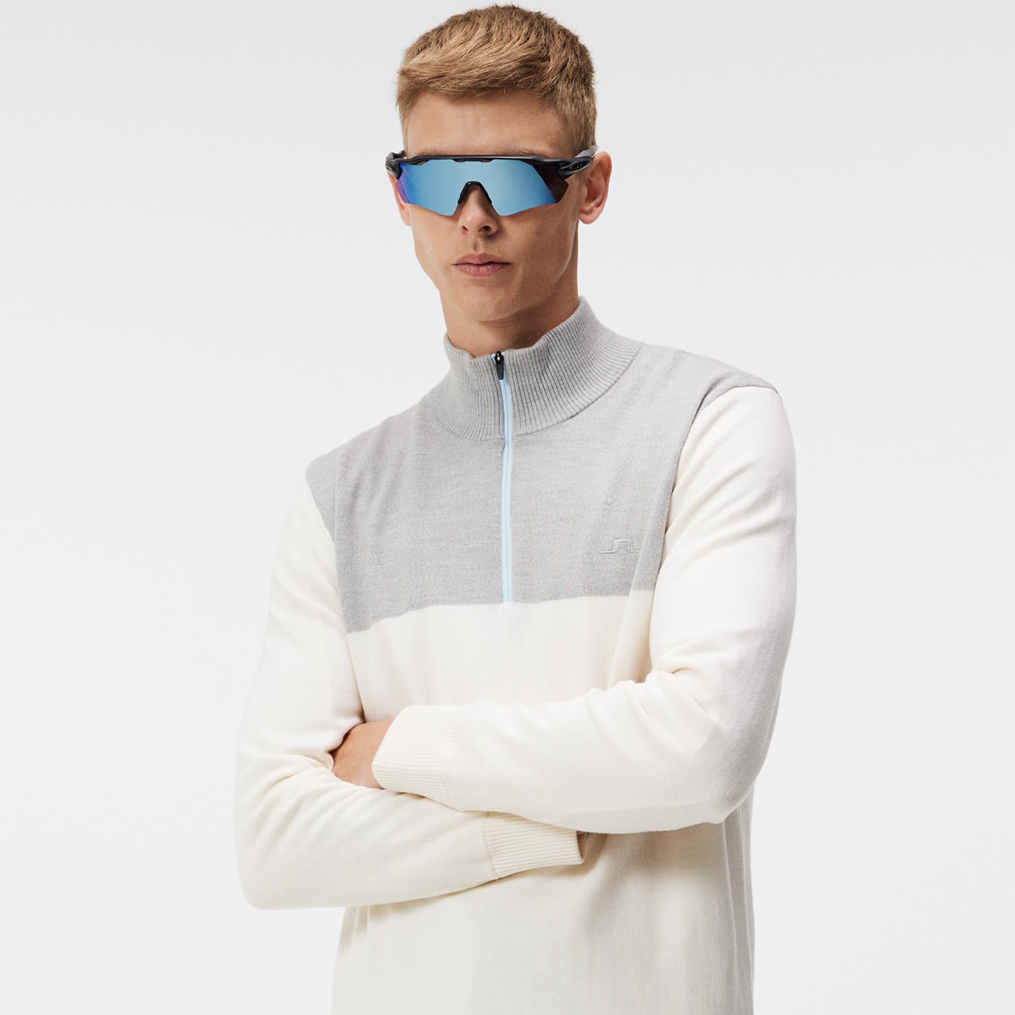 J Lindeberg Jeff Windbreaker Mens Golf Sweater White