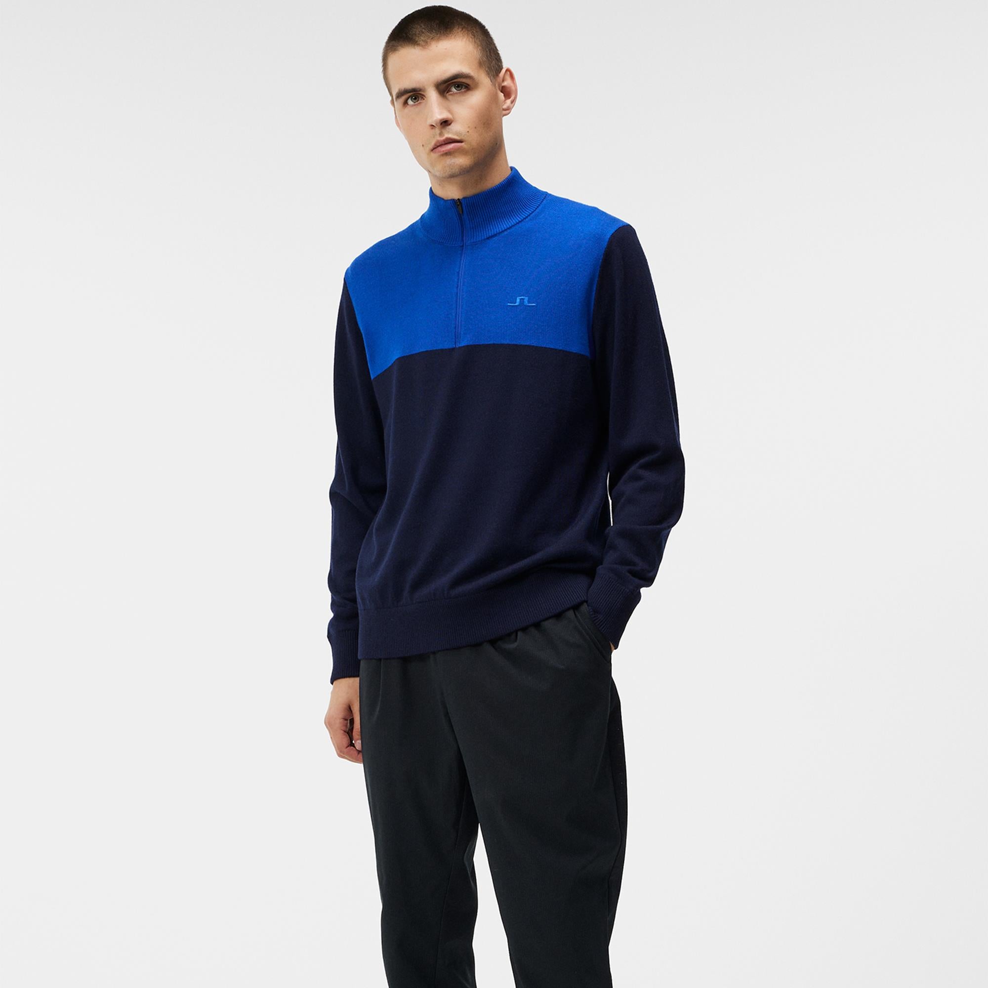 J Lindeberg Jeff Windbreaker Mens Golf Sweater Navy