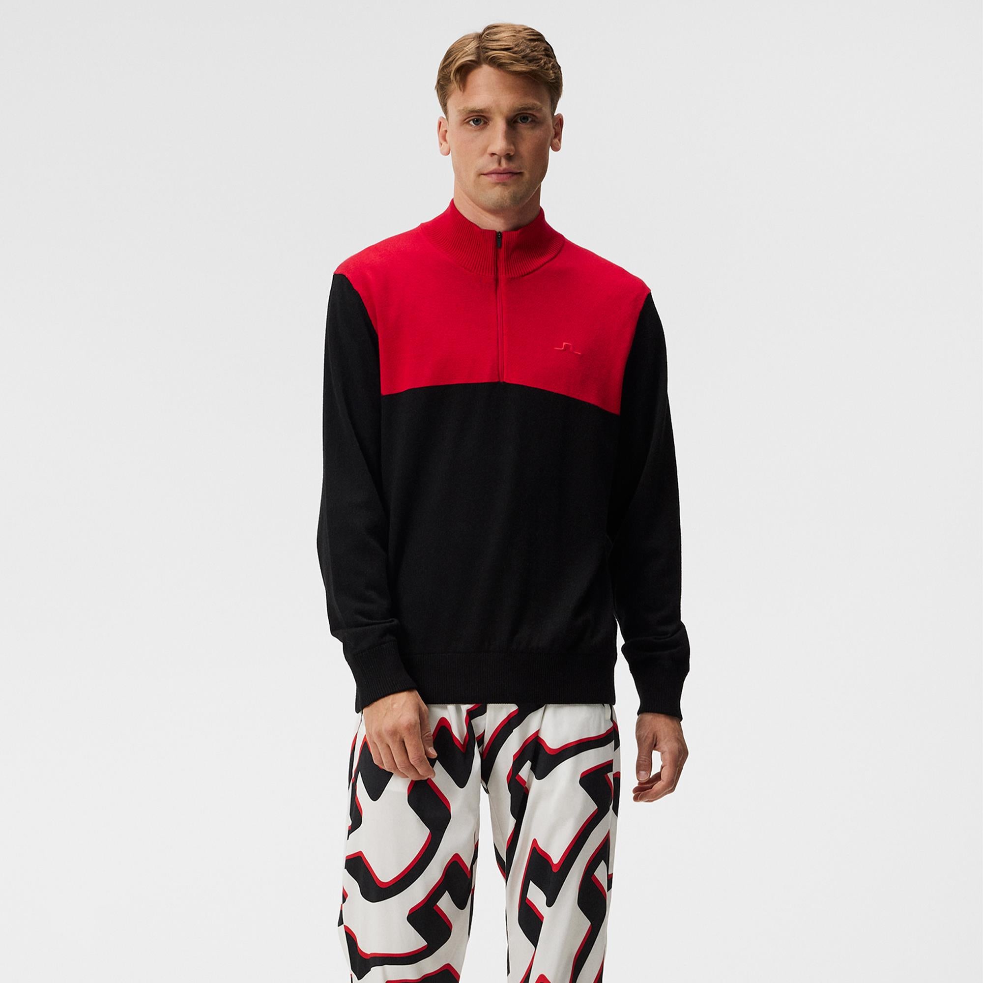 J Lindeberg Jeff Windbreaker Mens Golf Sweater Black