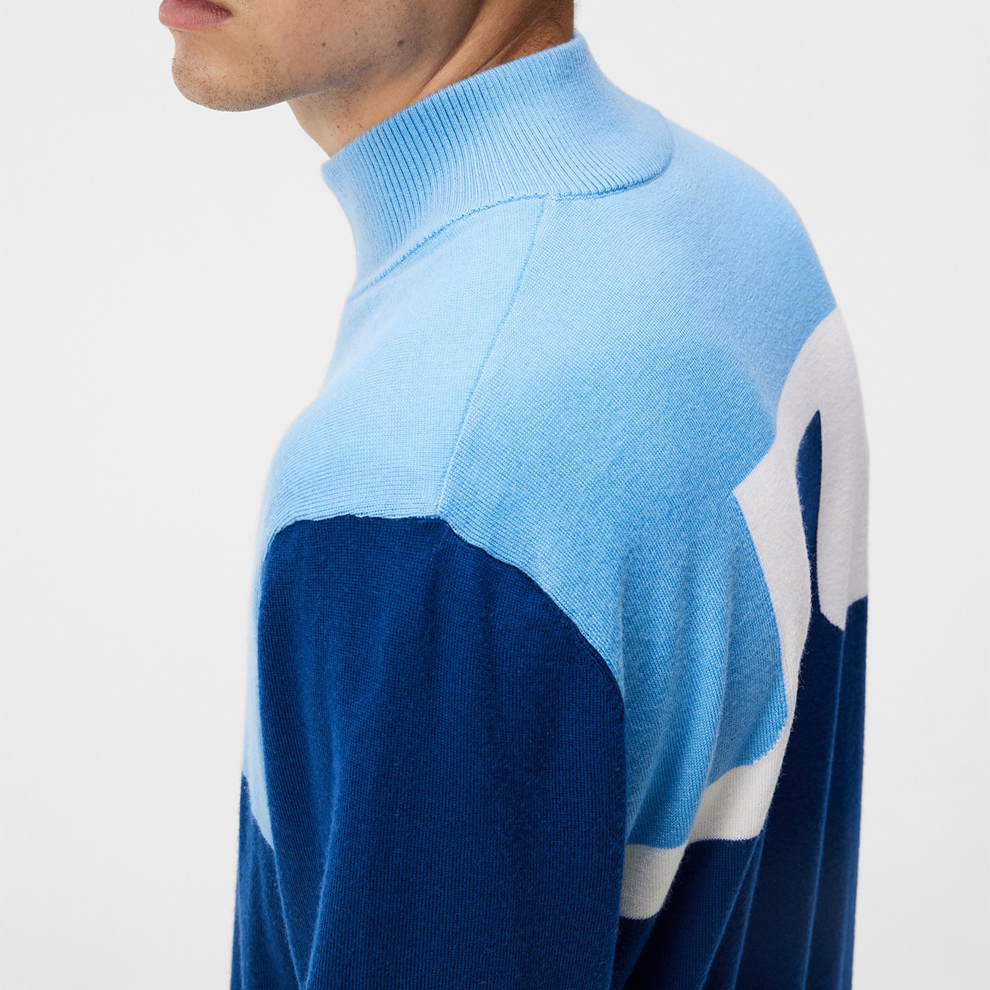 J Lindeberg Jeff Windbreaker Mens Golf Sweater Estate Blue