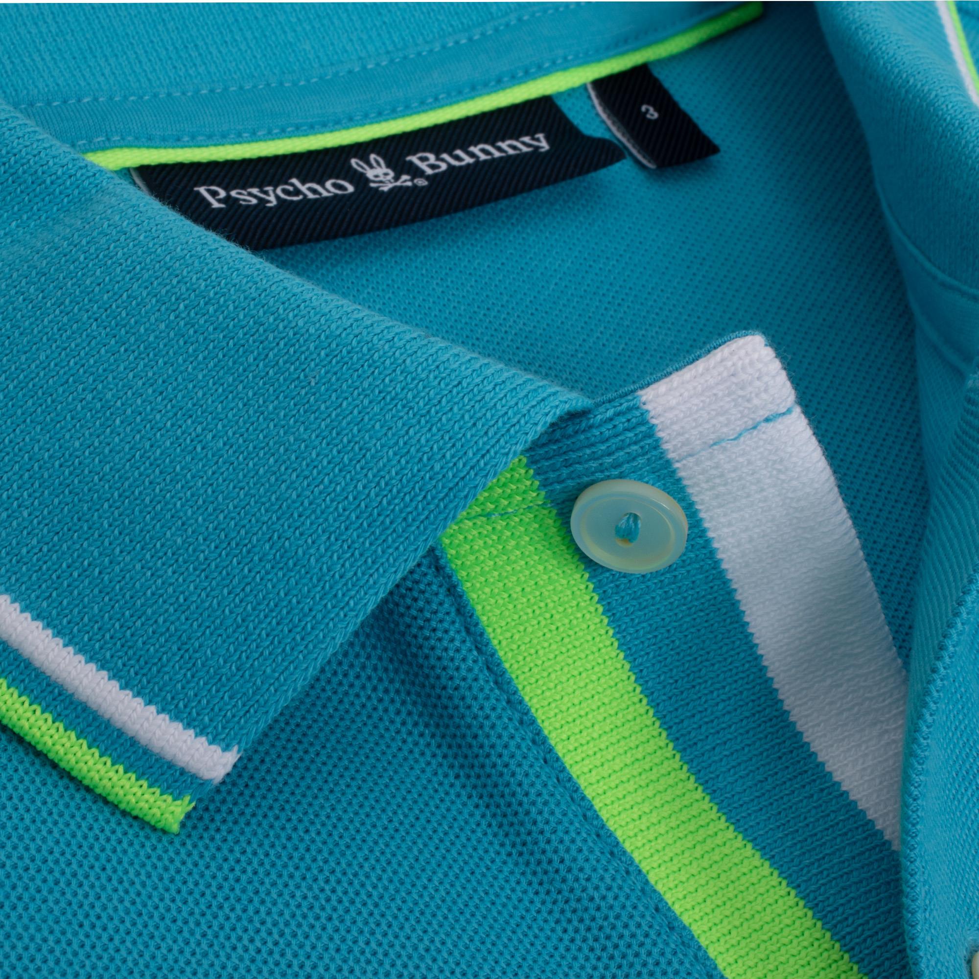 Pscyho Bunny Saratoga Pique Polo Aquarius