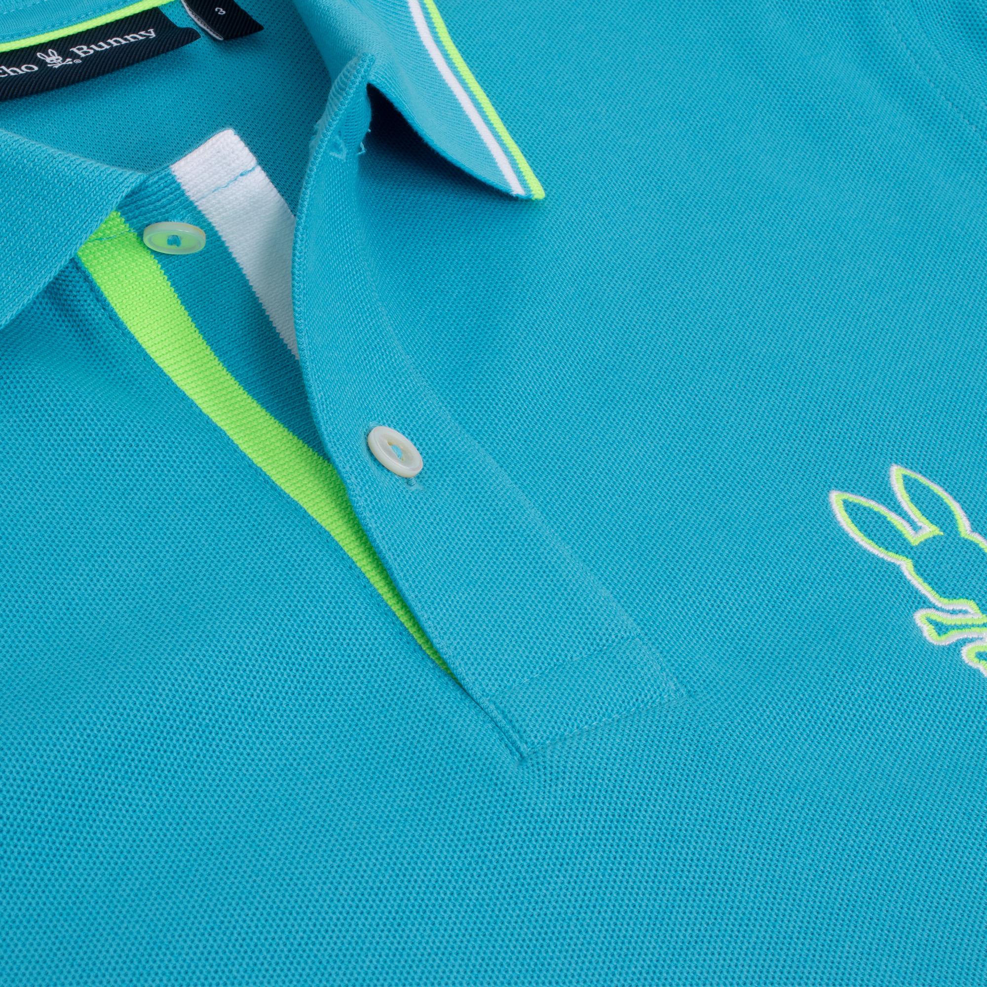 Pscyho Bunny Saratoga Pique Polo Aquarius
