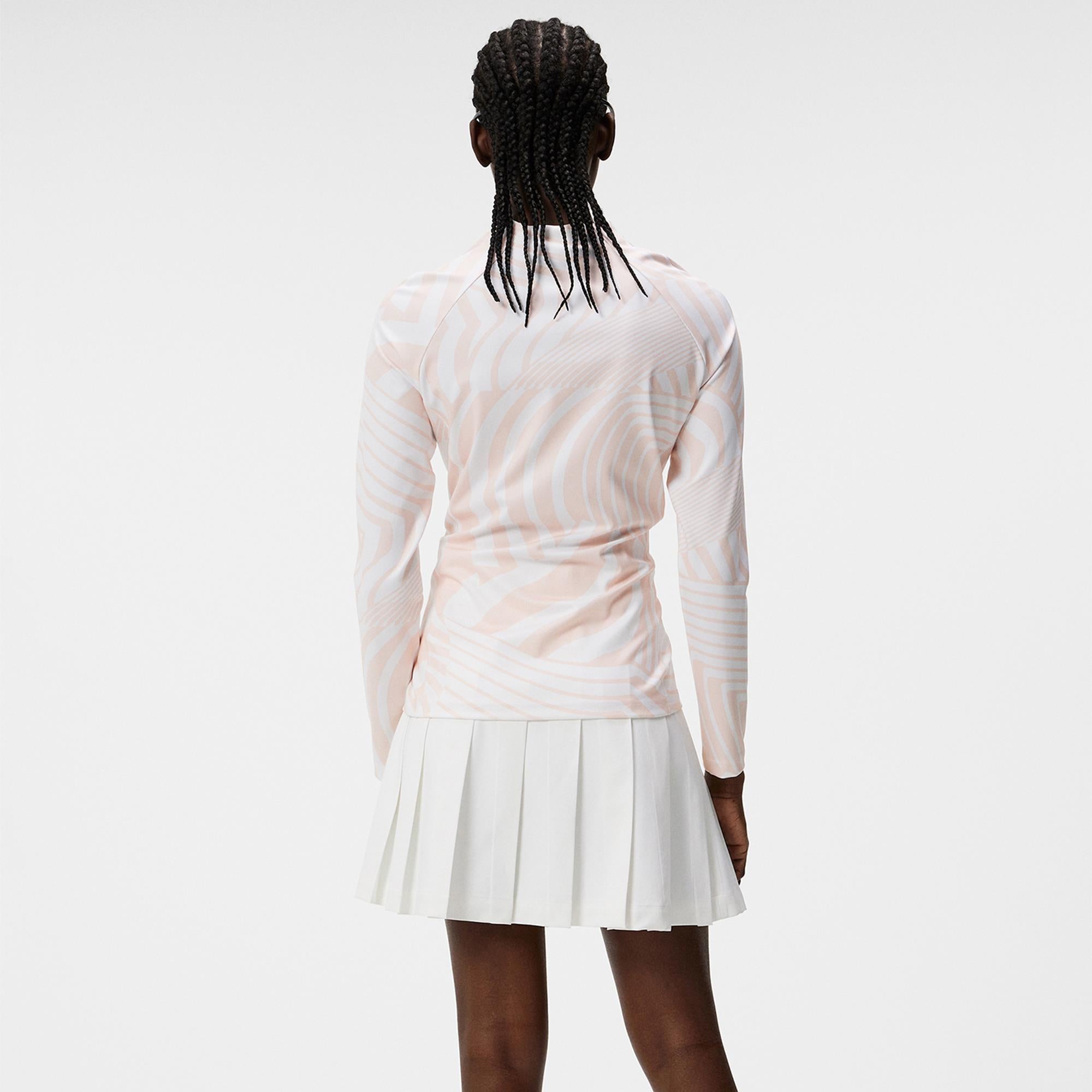 J Lindeberg June Print Ladies Golf Mid Layer Dazzle Wave Rose