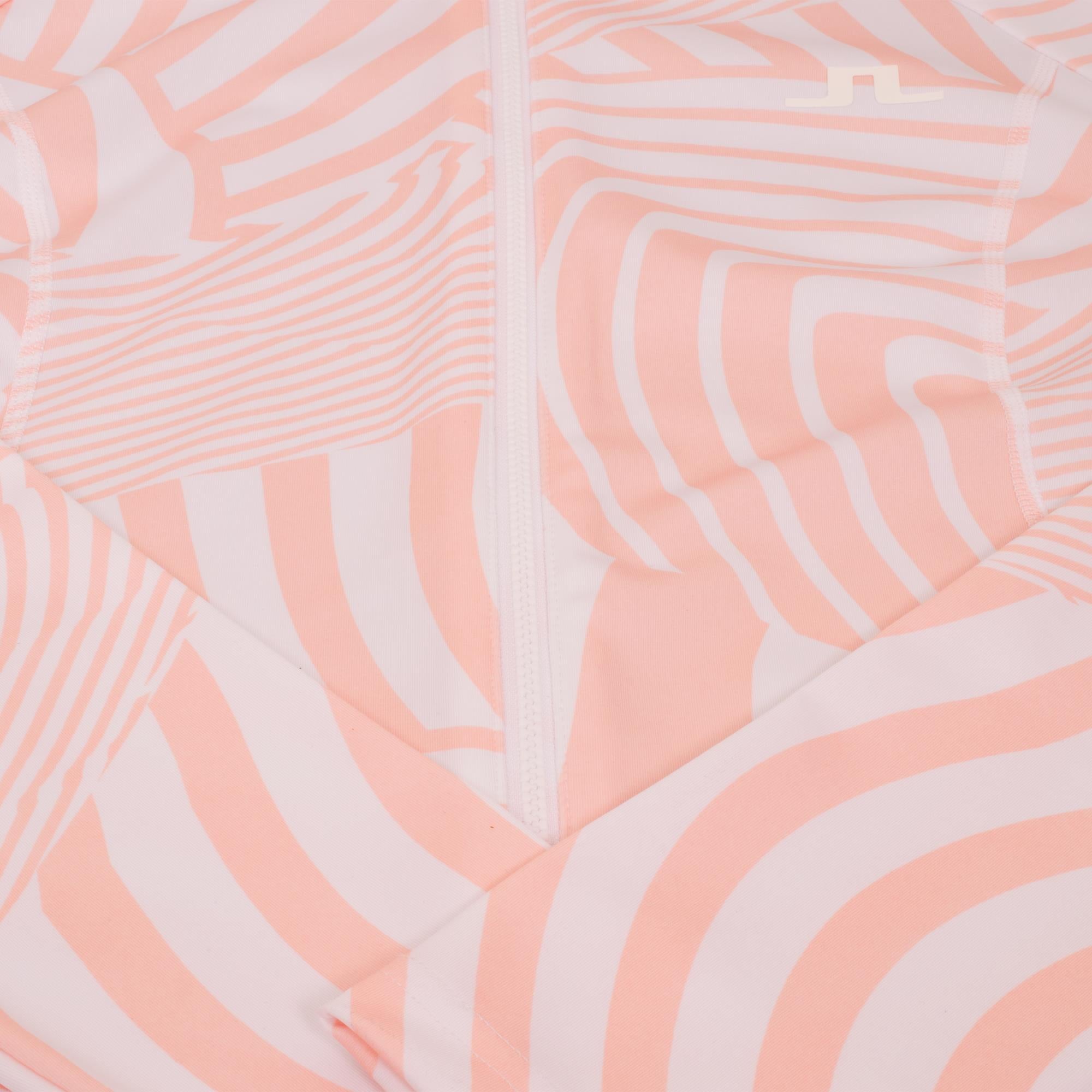 J Lindeberg June Print Ladies Golf Mid Layer Dazzle Wave Rose