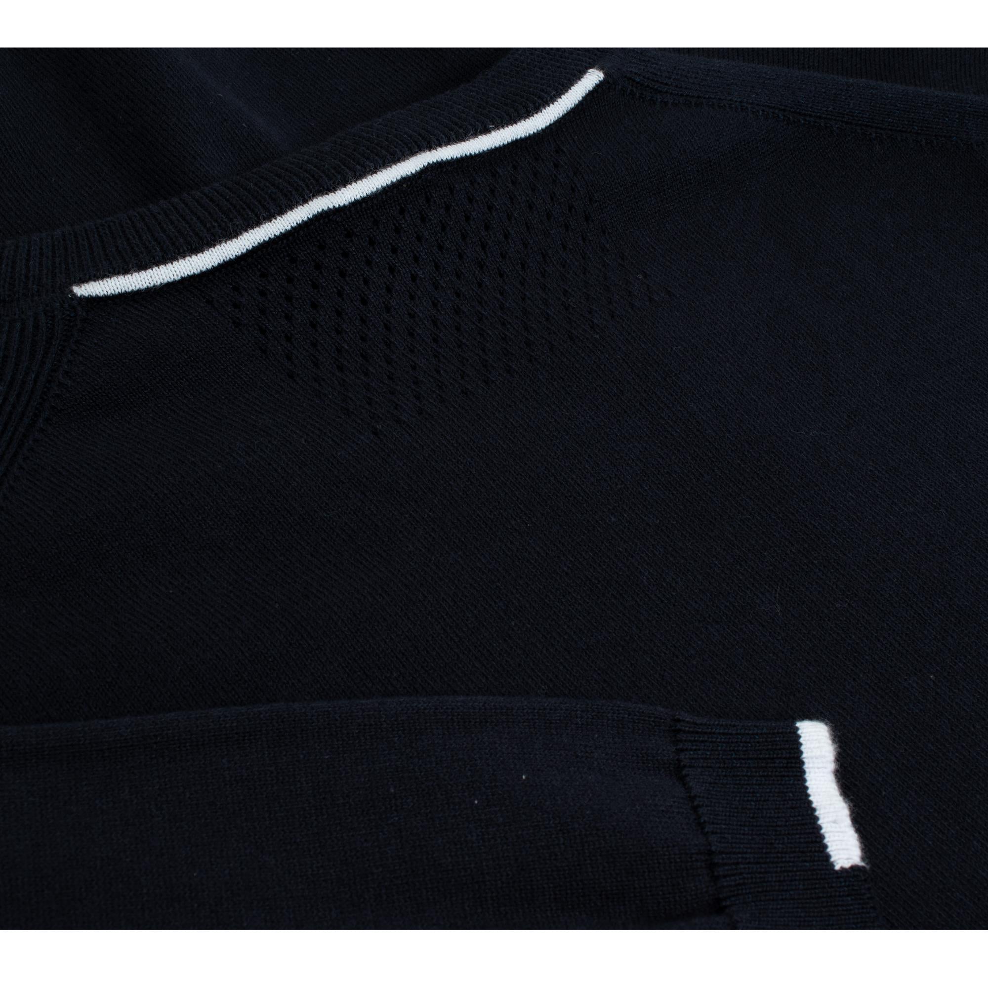 Boss Ever-X Cotton Blend Crew Neck Sweater Navy