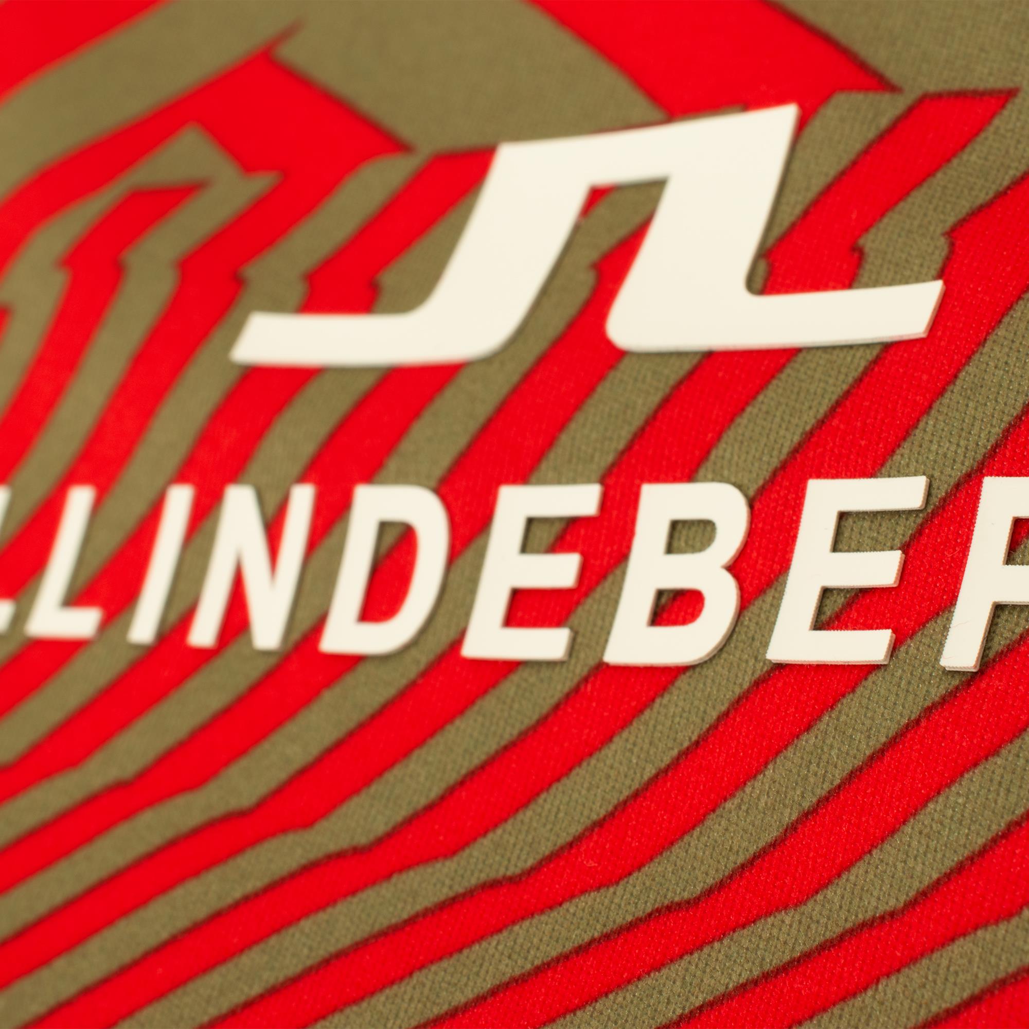 J Lindeberg KV Tour Print Mens Golf Polo Shirt Dazzle Wave Bitterwseet