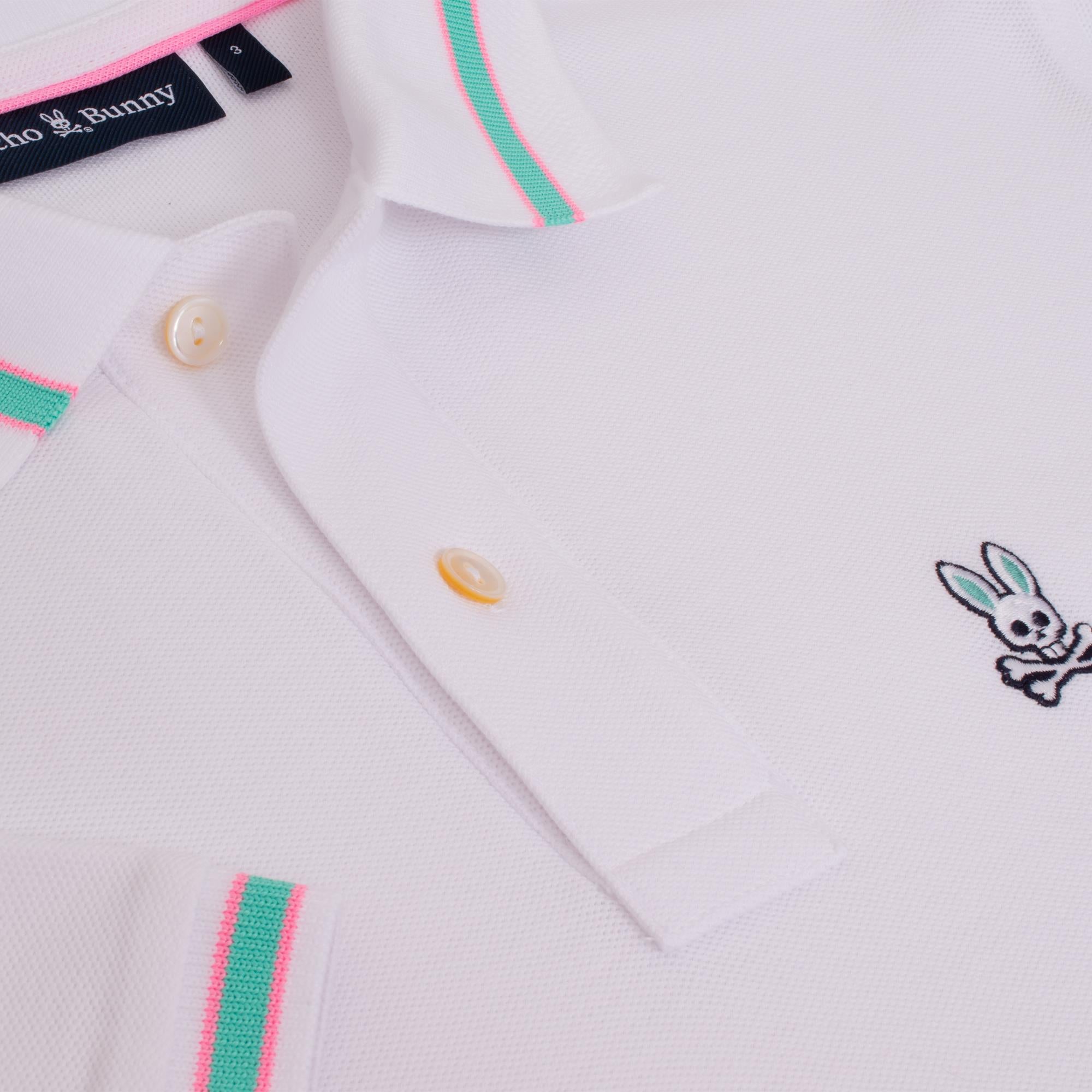 Psycho Bunny Irving Pique Polo Shirt White