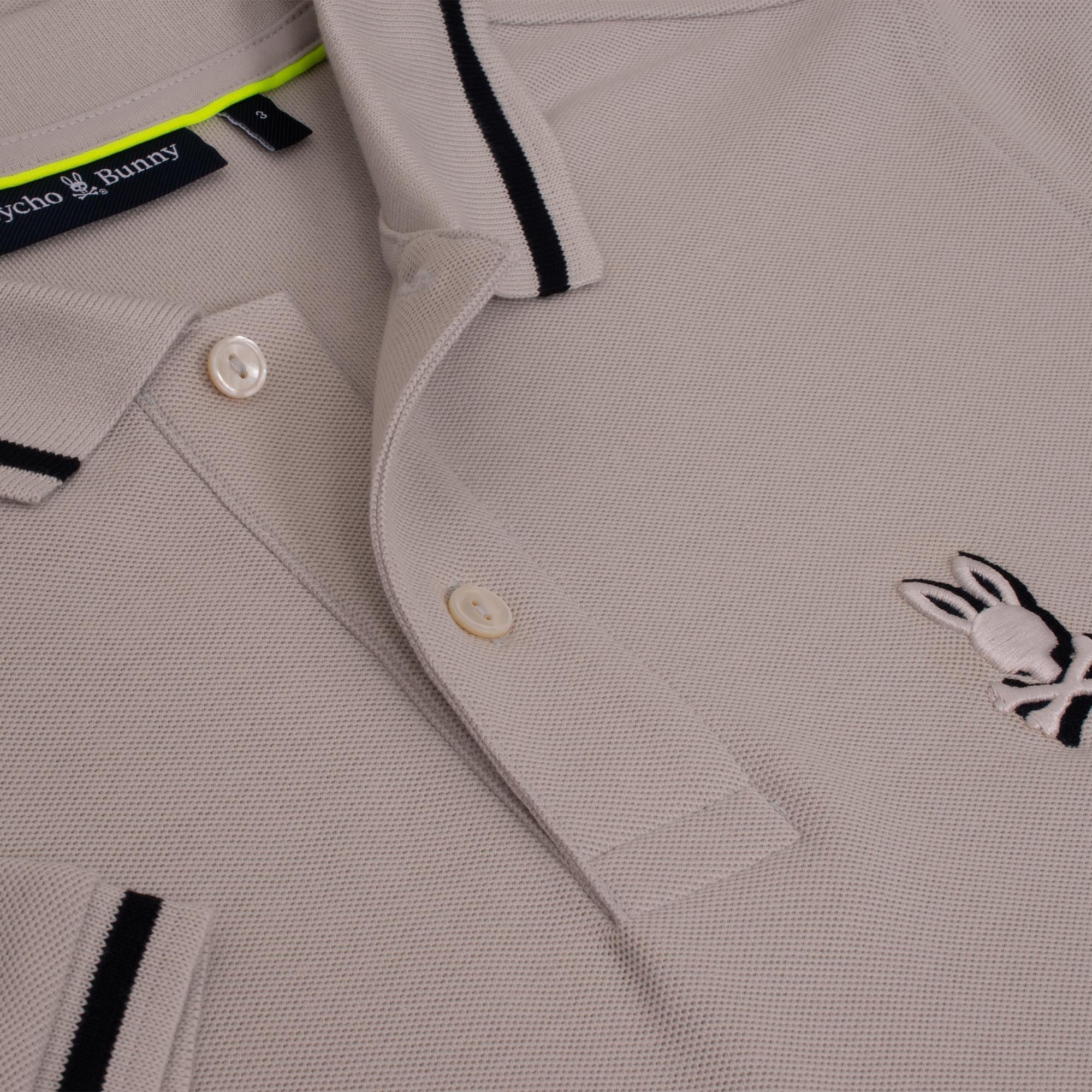 Psycho Bunny Groves Pique Polo Shirt Pearl