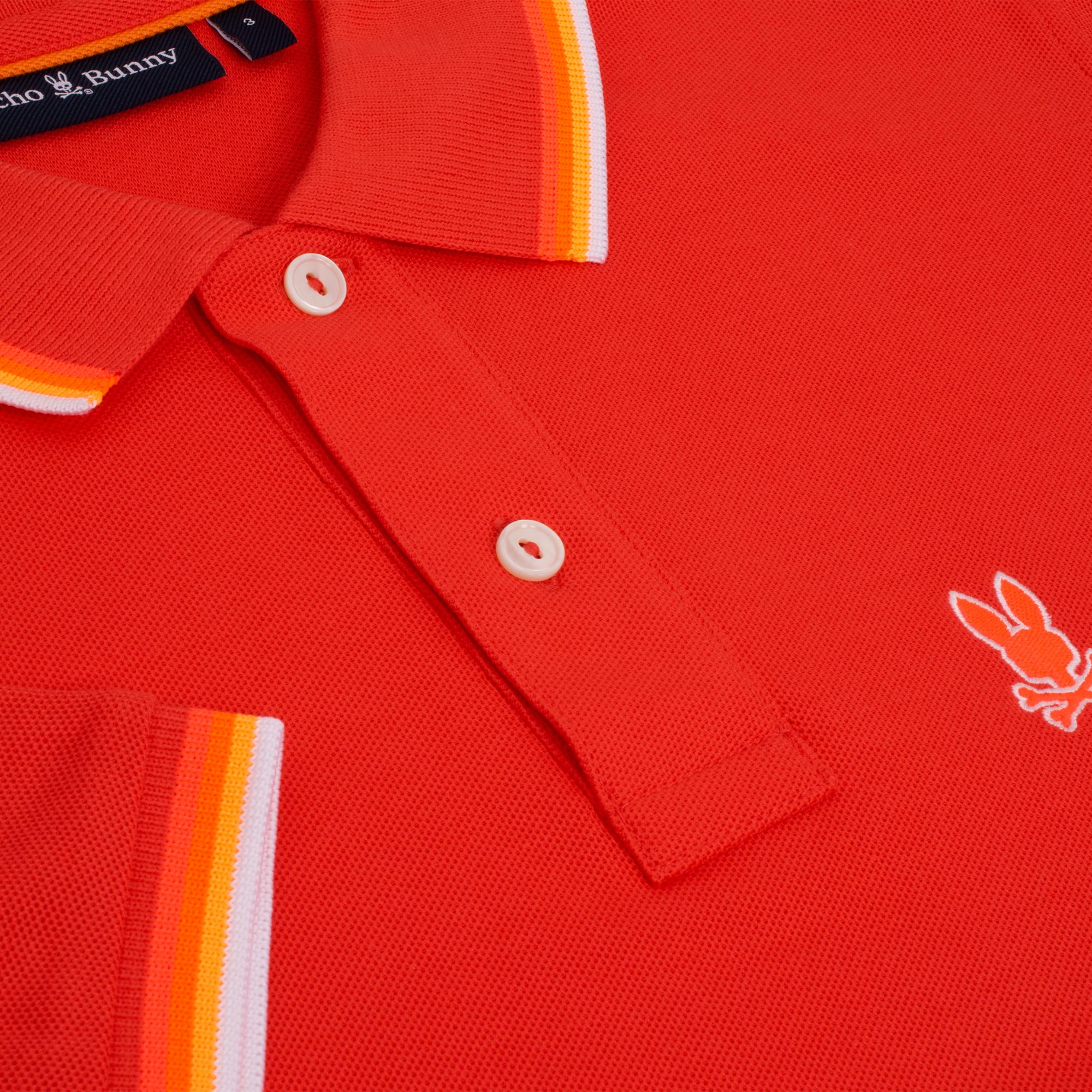 Psycho Bunny Granbury Pique Polo Shirt Hibiscus