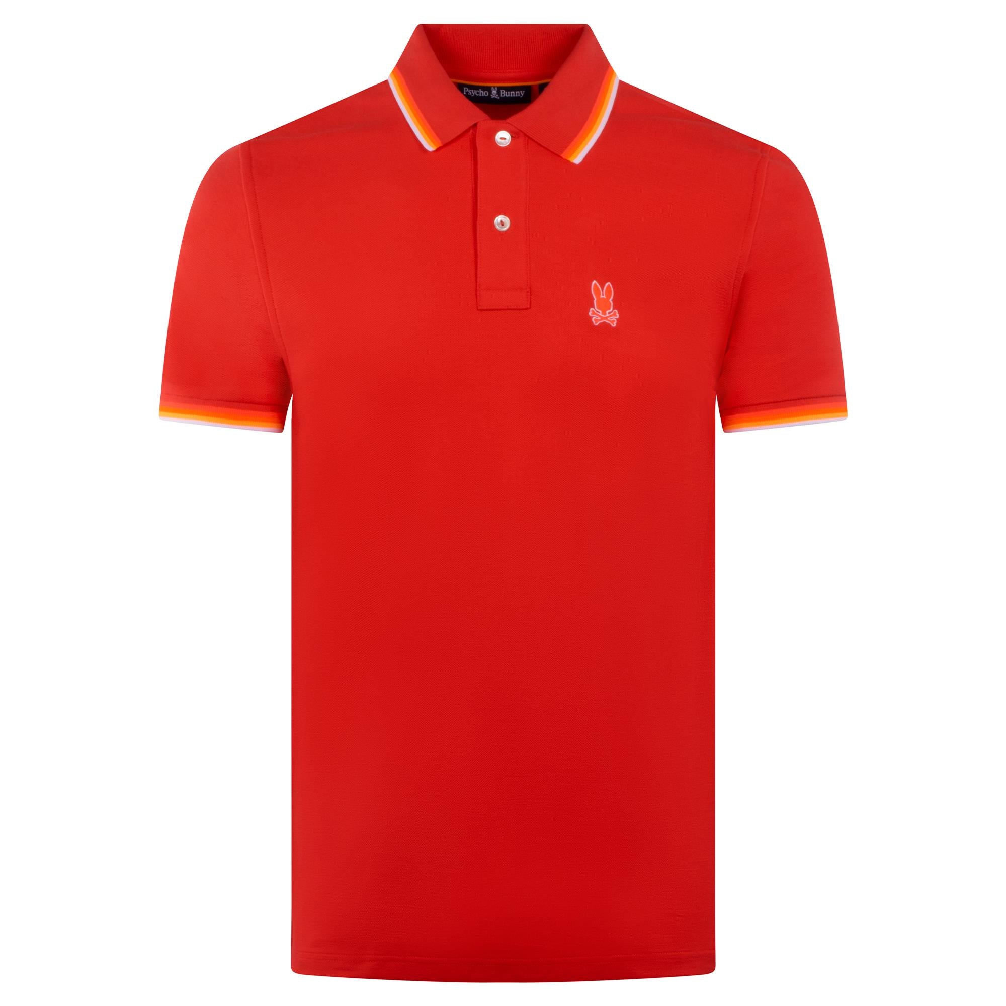 Psycho Bunny Granbury Pique Polo Shirt Hibiscus