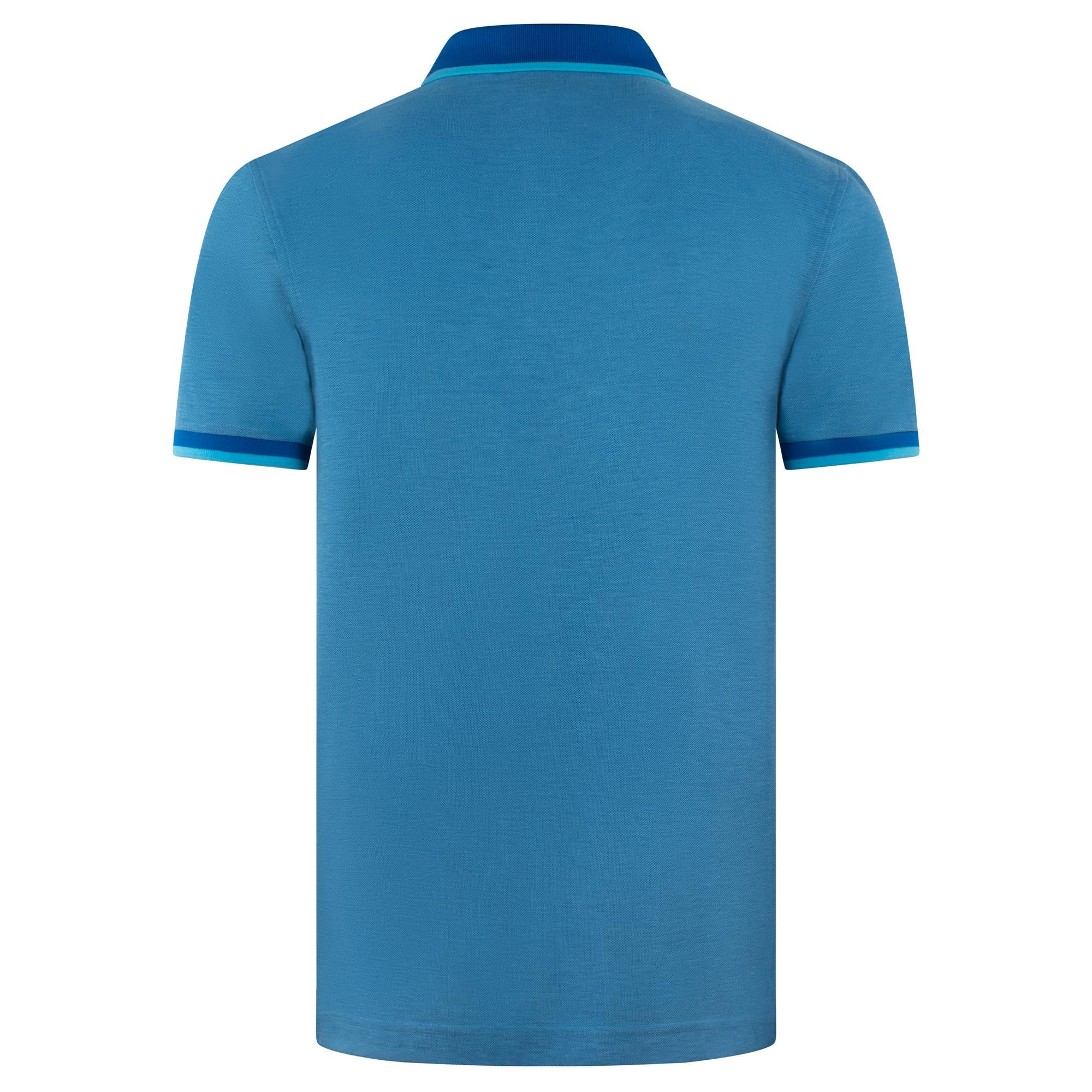 Psycho Bunny Woodway Oxford Polo Shirt Aquarius