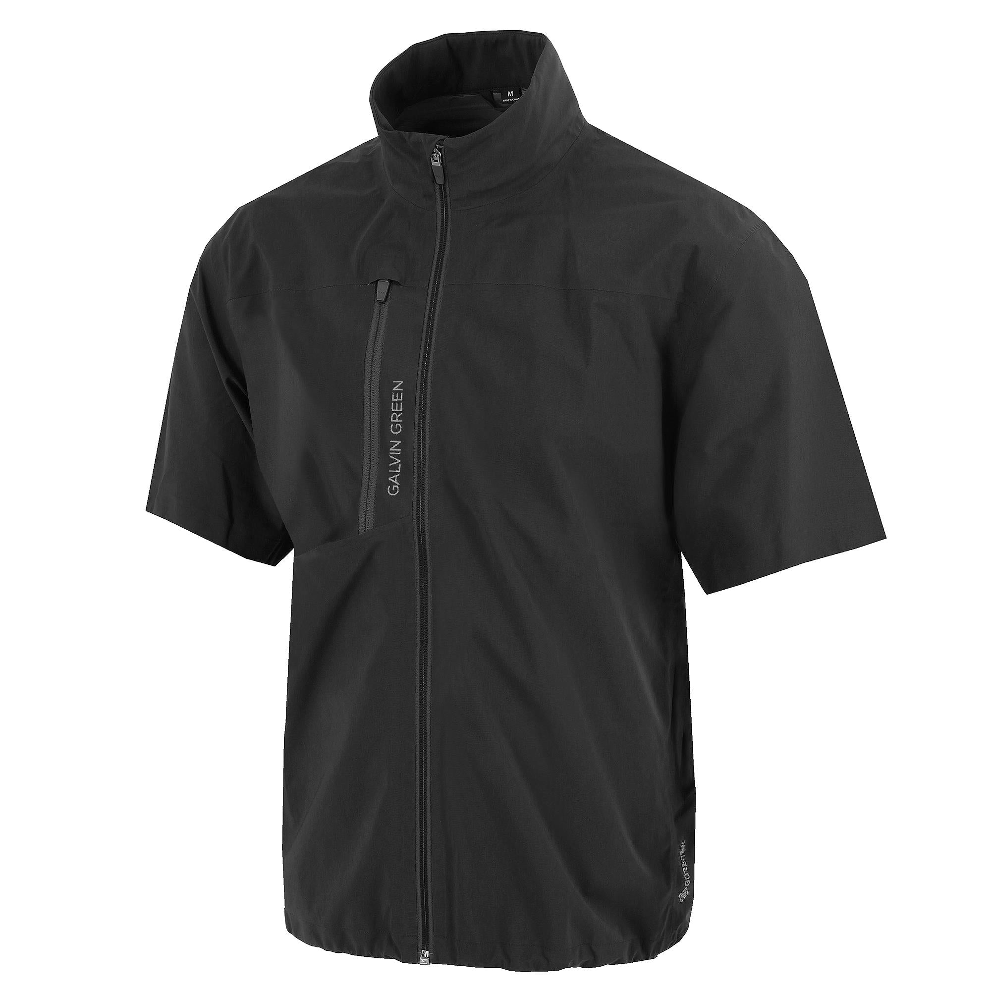 Galvin Green Axl Paclite Gore-Tex Mens Short Sleeve Waterproof Golf Jacket Black
