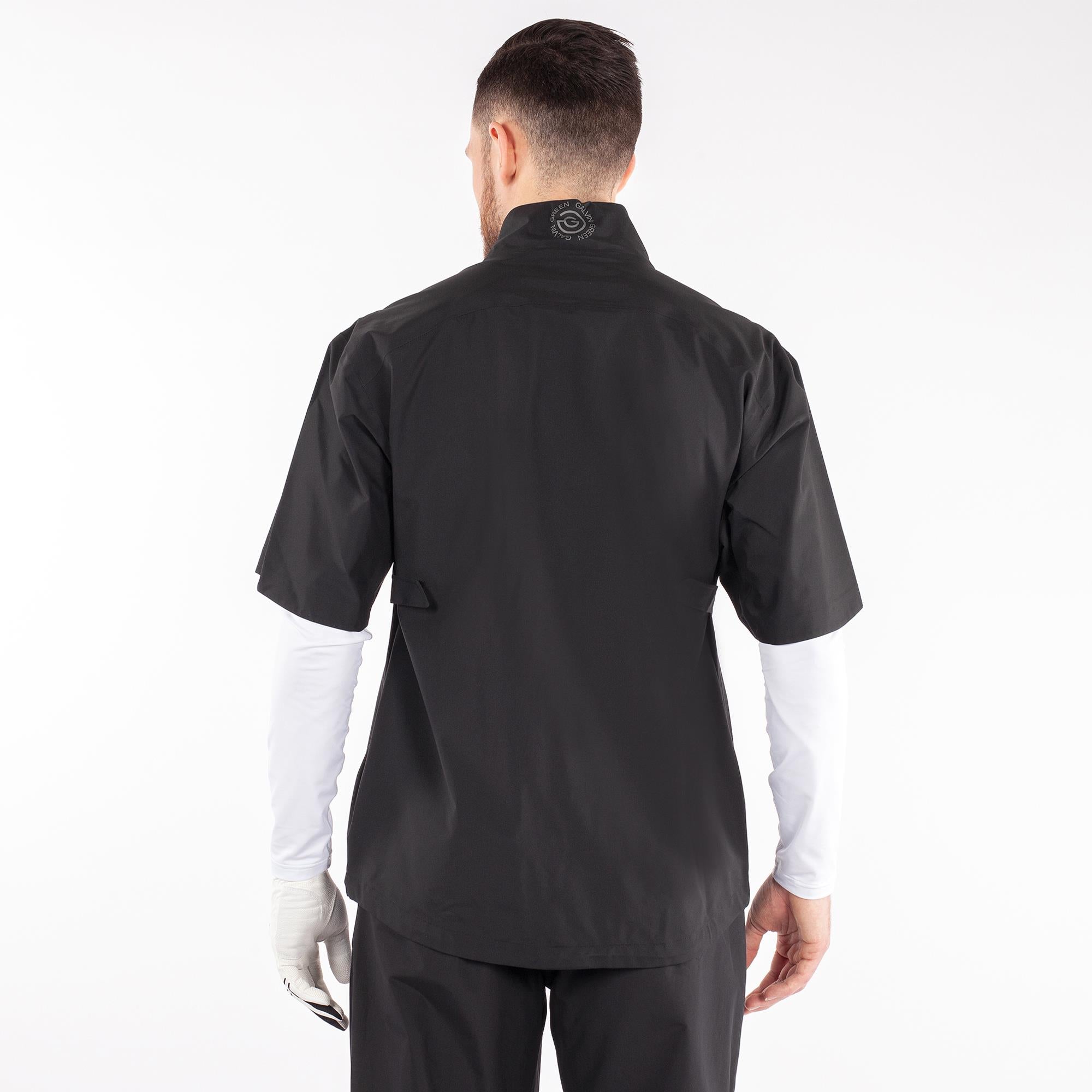 Galvin Green Axl Paclite Gore-Tex Mens Short Sleeve Waterproof Golf Jacket Black