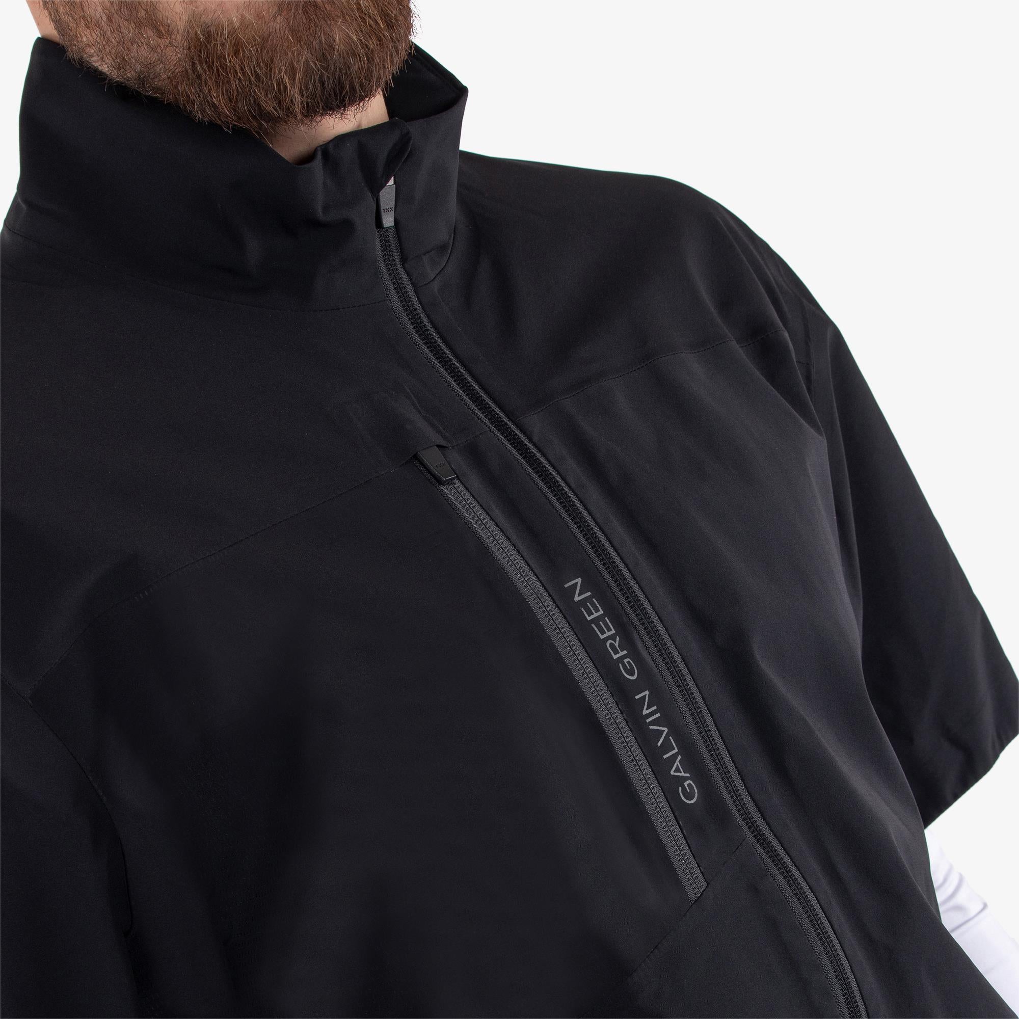 Galvin Green Axl Paclite Gore-Tex Mens Short Sleeve Waterproof Golf Jacket Black