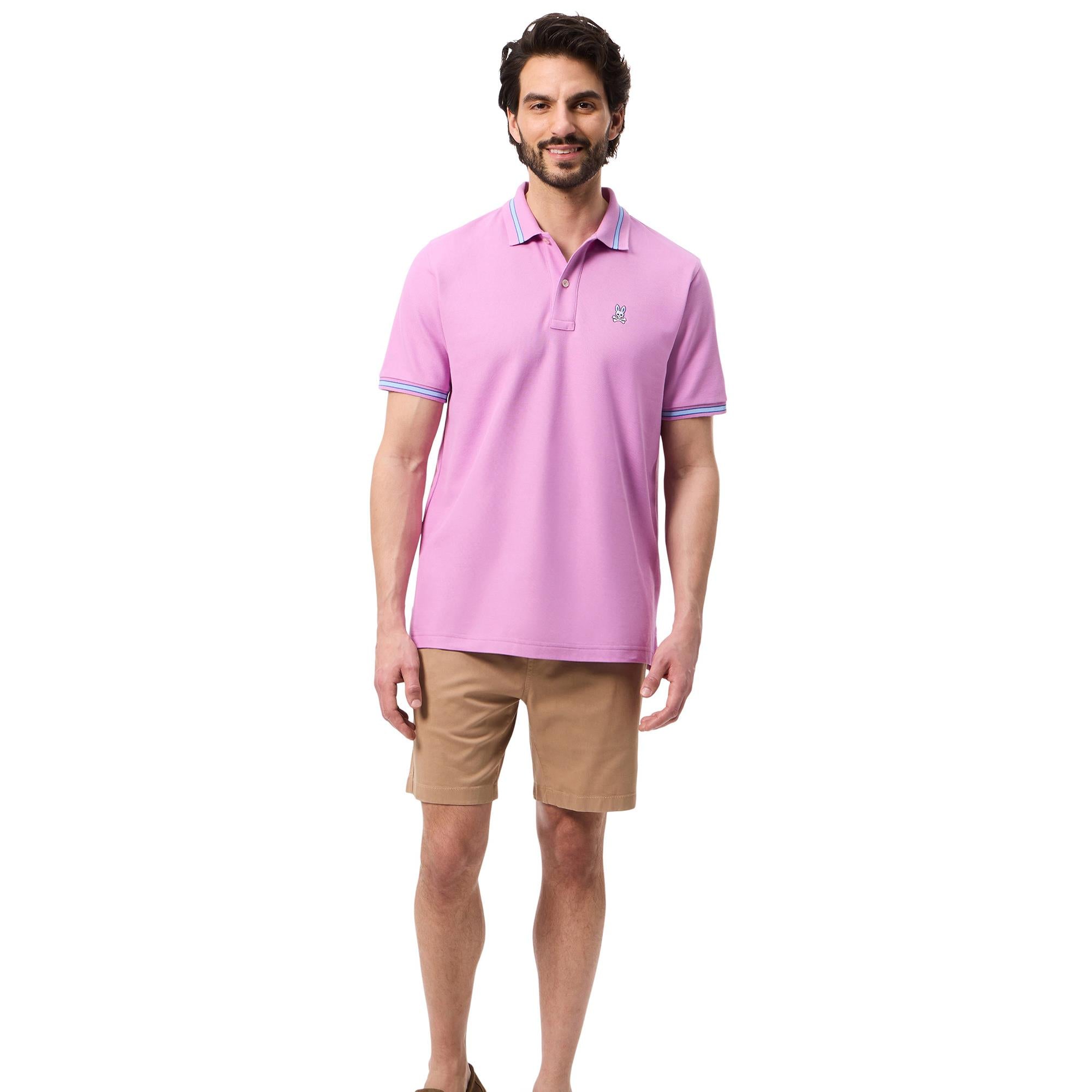 Psycho Bunny Irving Pique Polo Shirt Violet