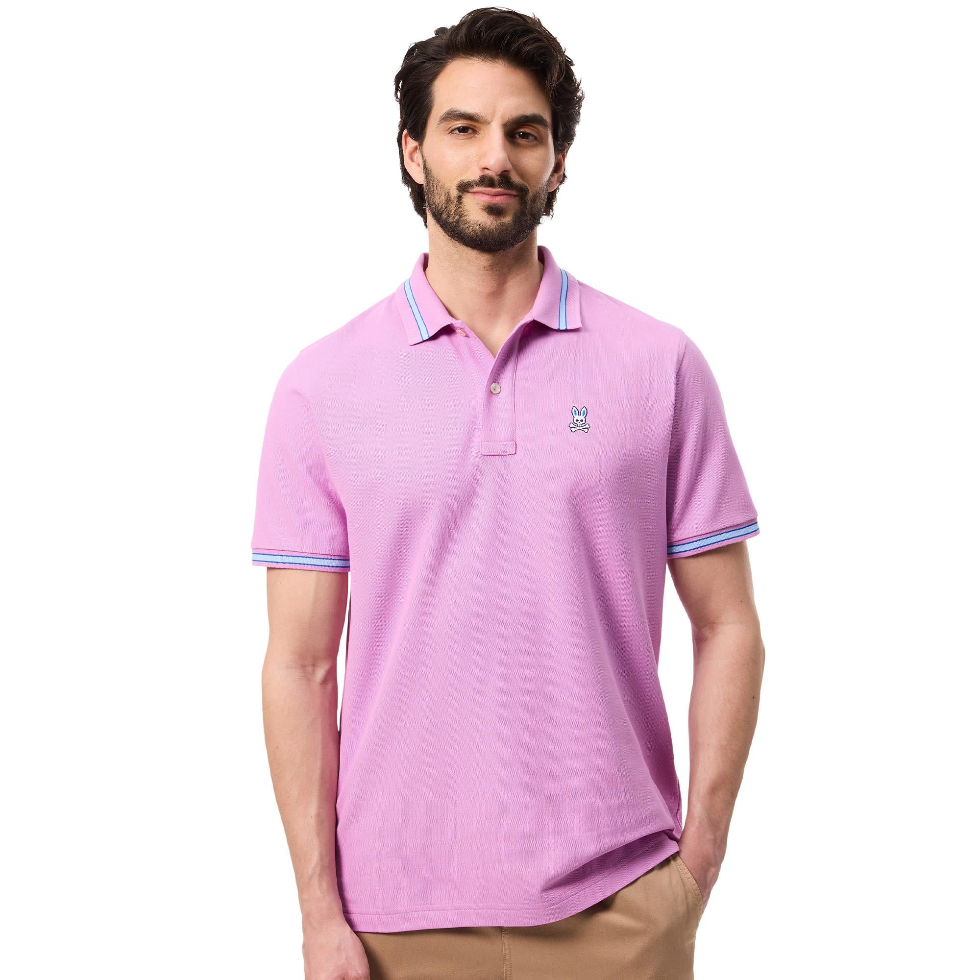 Psycho Bunny Irving Pique Polo Shirt Violet