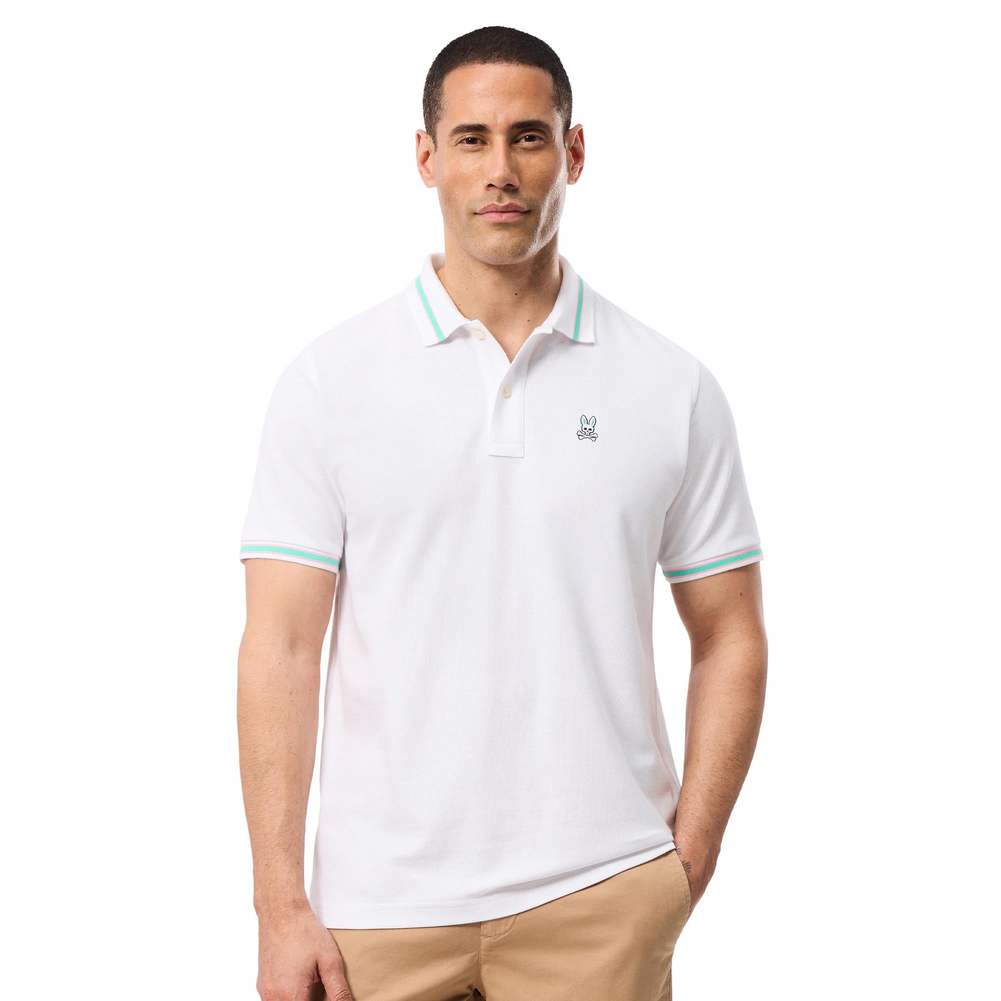 Psycho Bunny Irving Pique Polo Shirt White