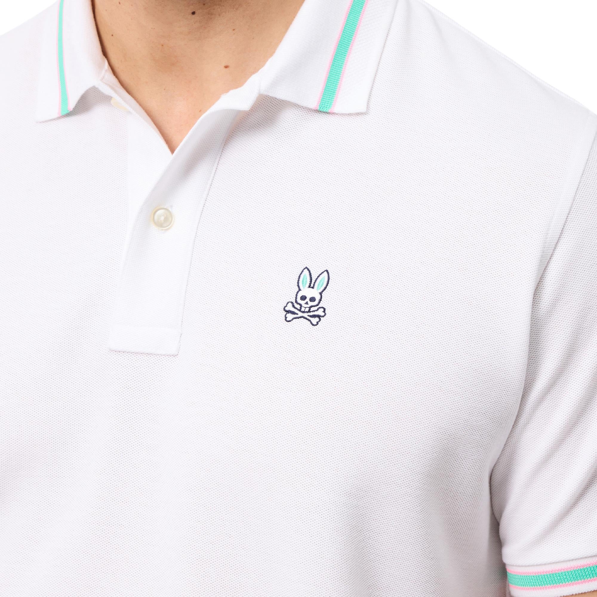 Psycho Bunny Irving Pique Polo Shirt White