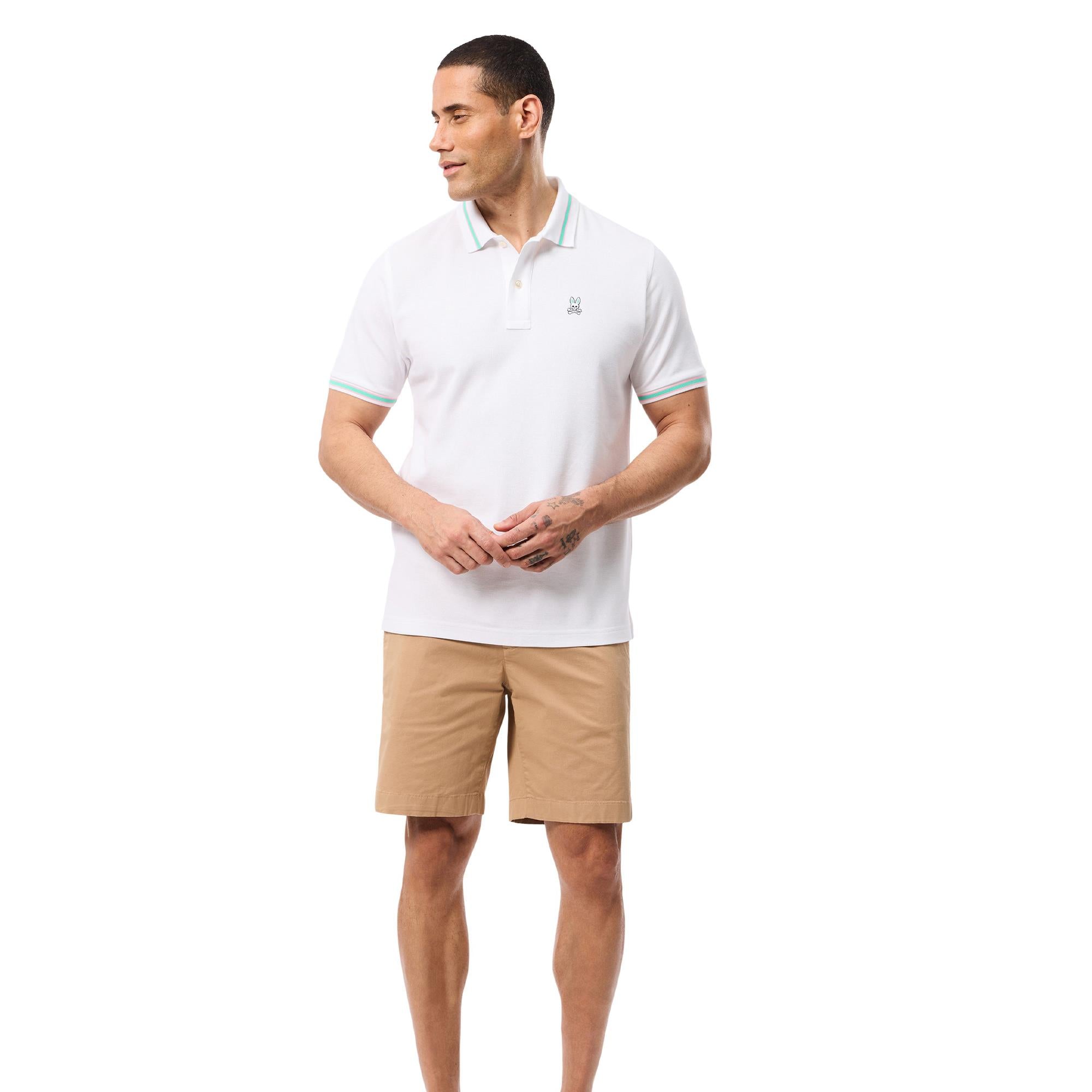 Psycho Bunny Irving Pique Polo Shirt White