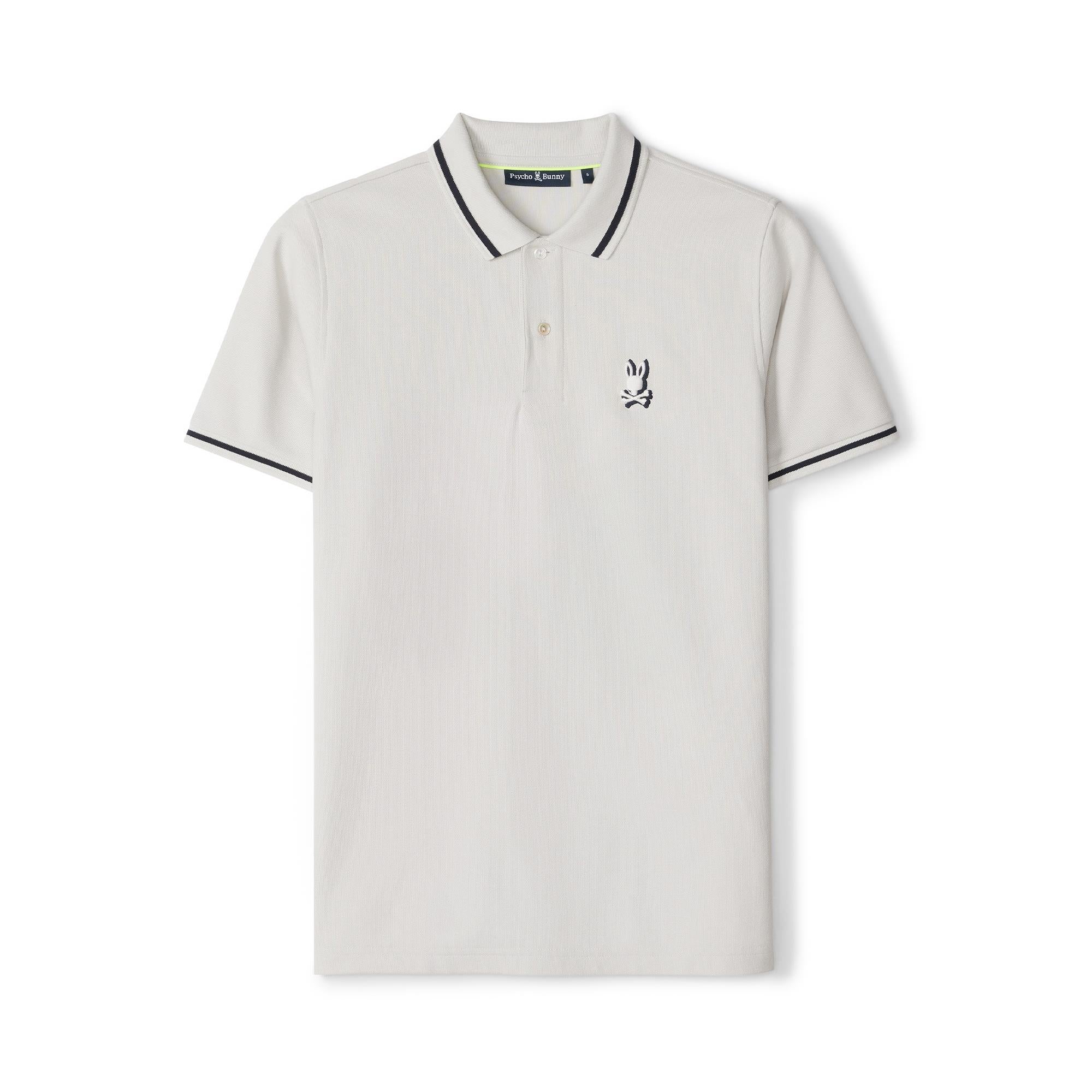 Psycho Bunny Groves Pique Polo Shirt Pearl