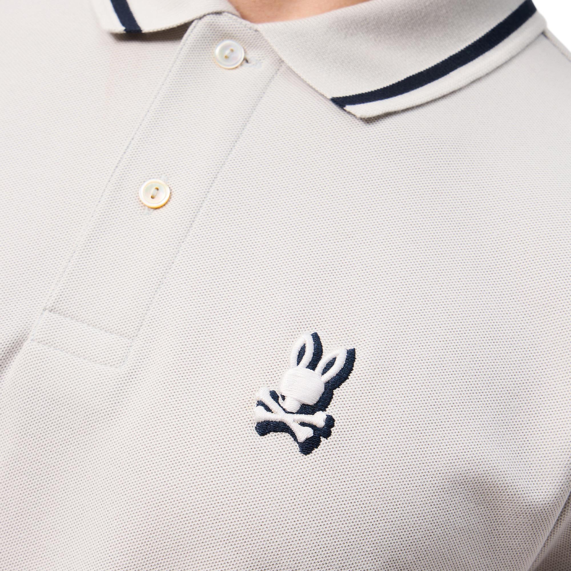 Psycho Bunny Groves Pique Polo Shirt Pearl
